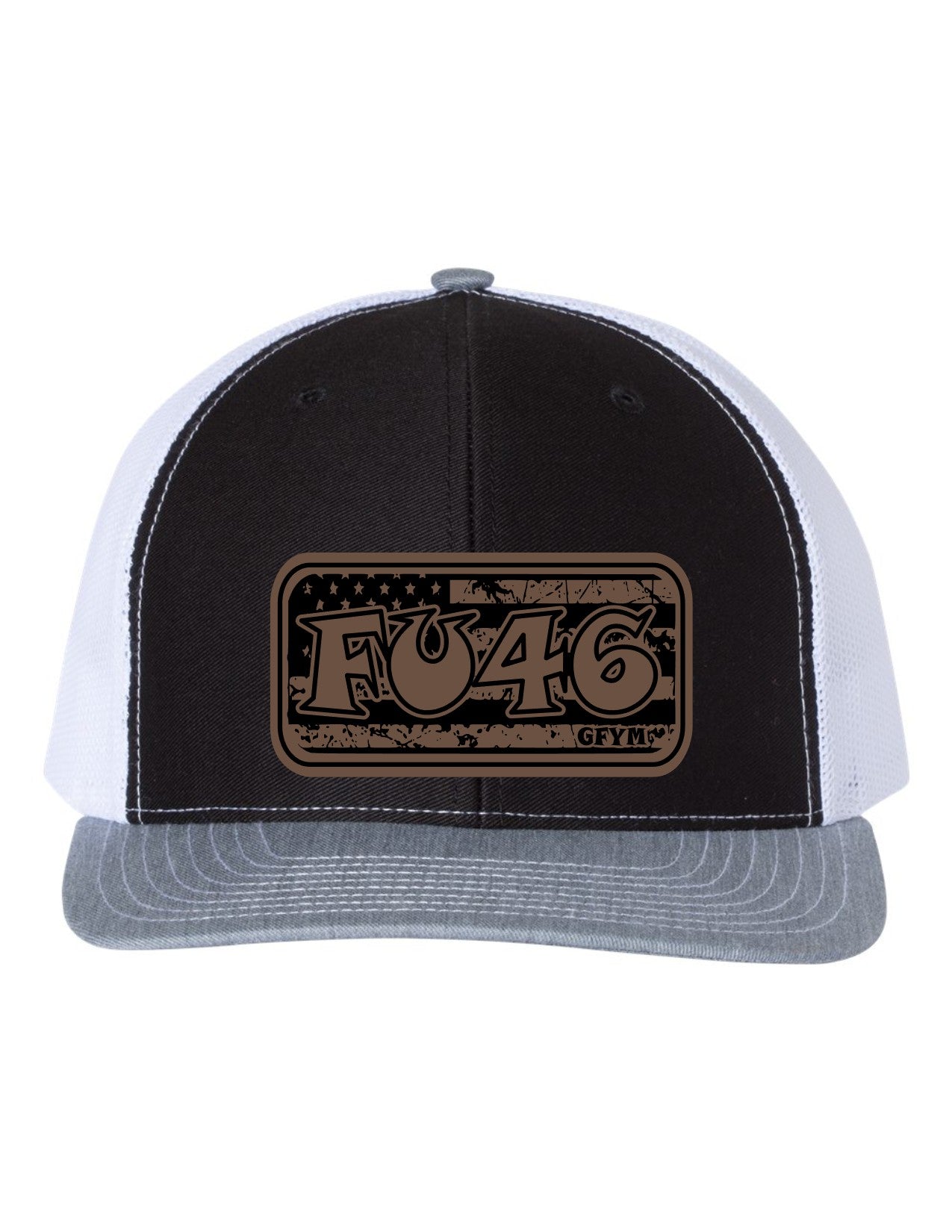 FU46 Leather Patch Richardson 112 Trucker Hat
