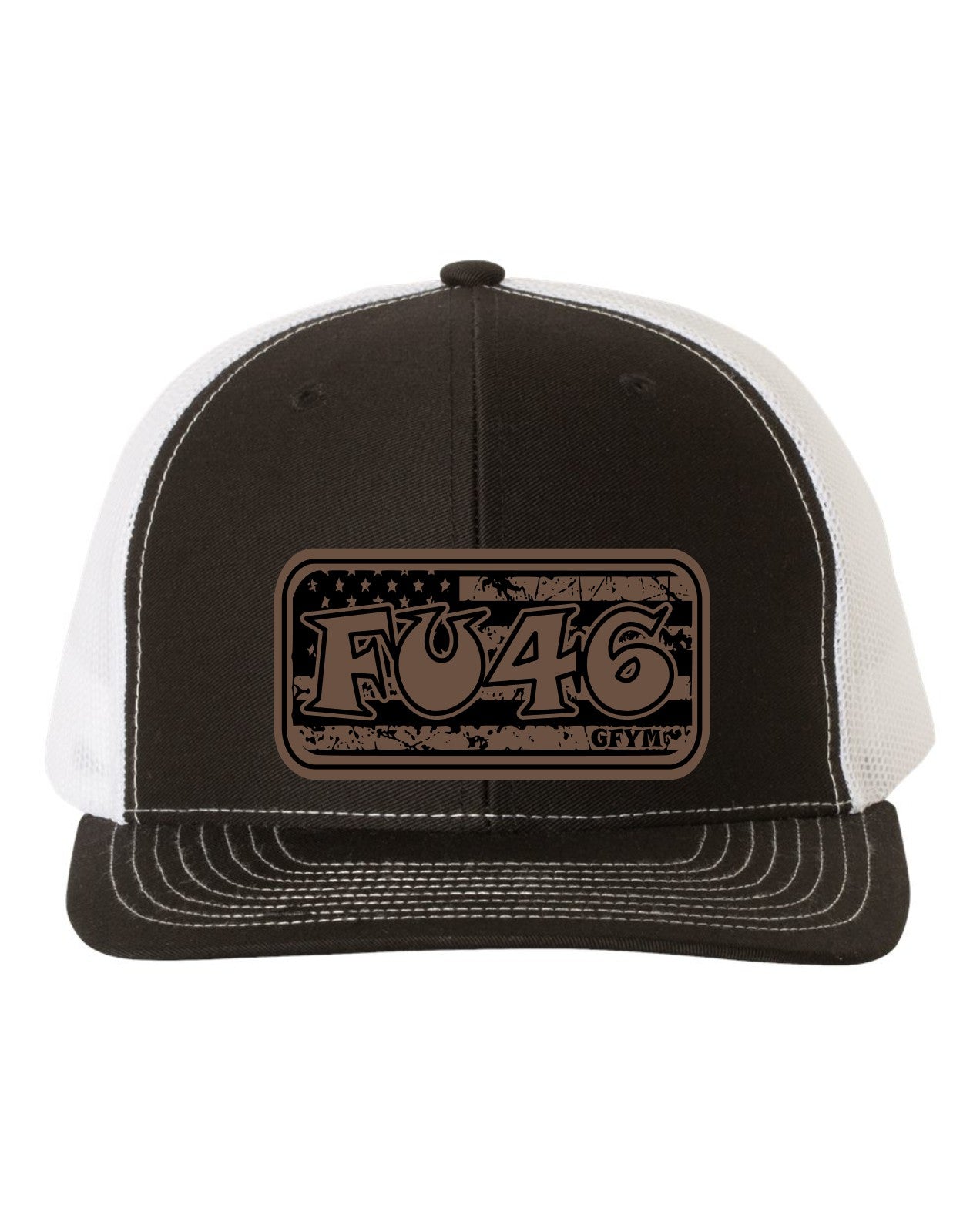 FU46 Leather Patch Richardson 112 Trucker Hat