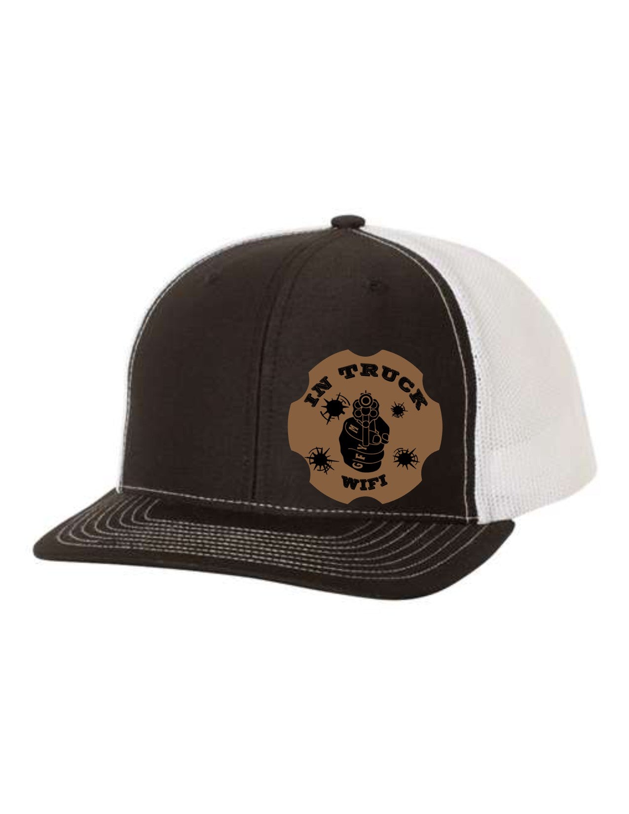 In Truck WiFi Leather Patch Richardson 112 Trucker Hat