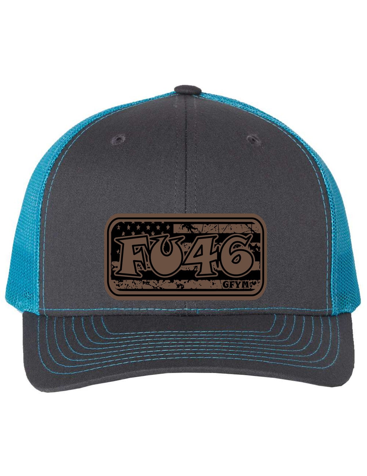 FU46 Leather Patch Richardson 112 Trucker Hat