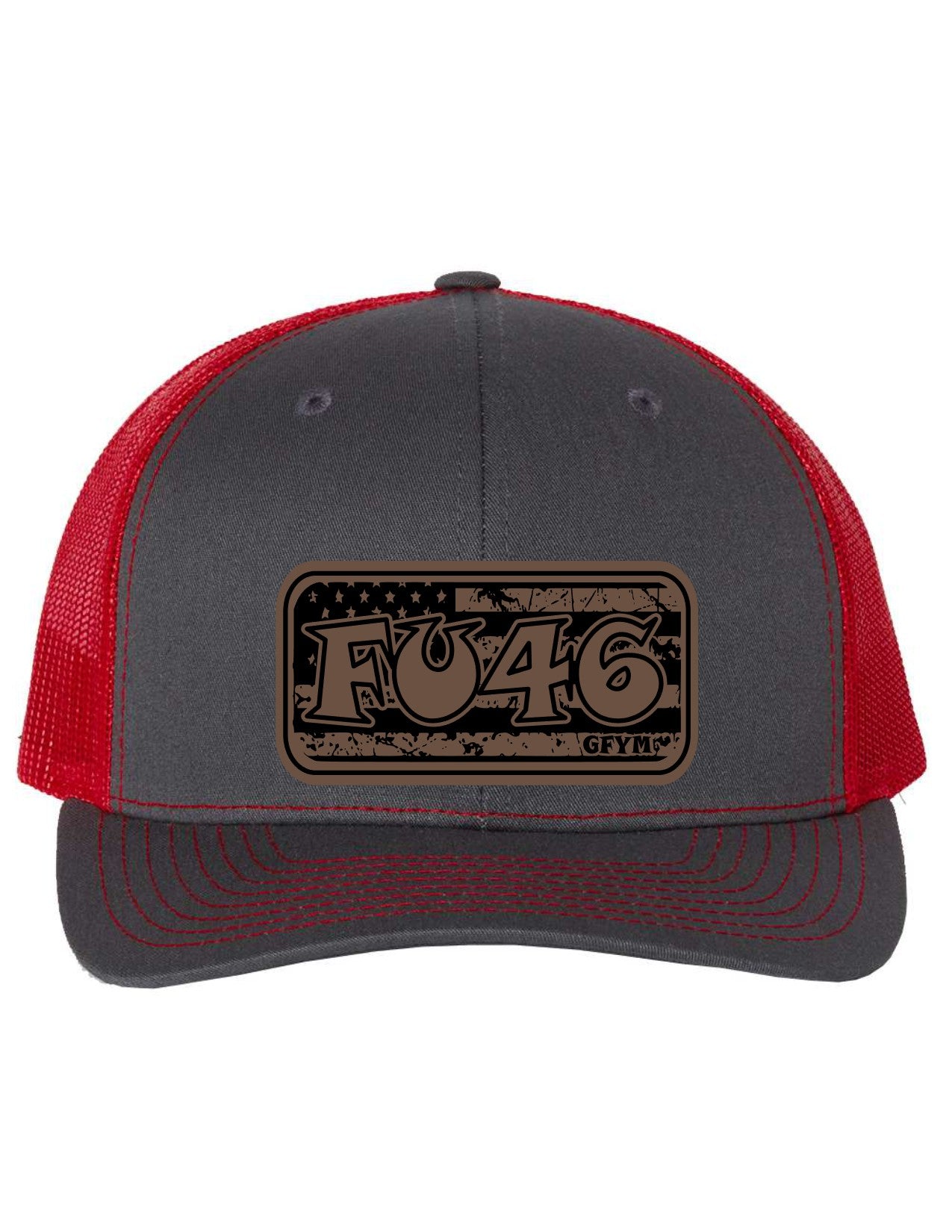 FU46 Leather Patch Richardson 112 Trucker Hat