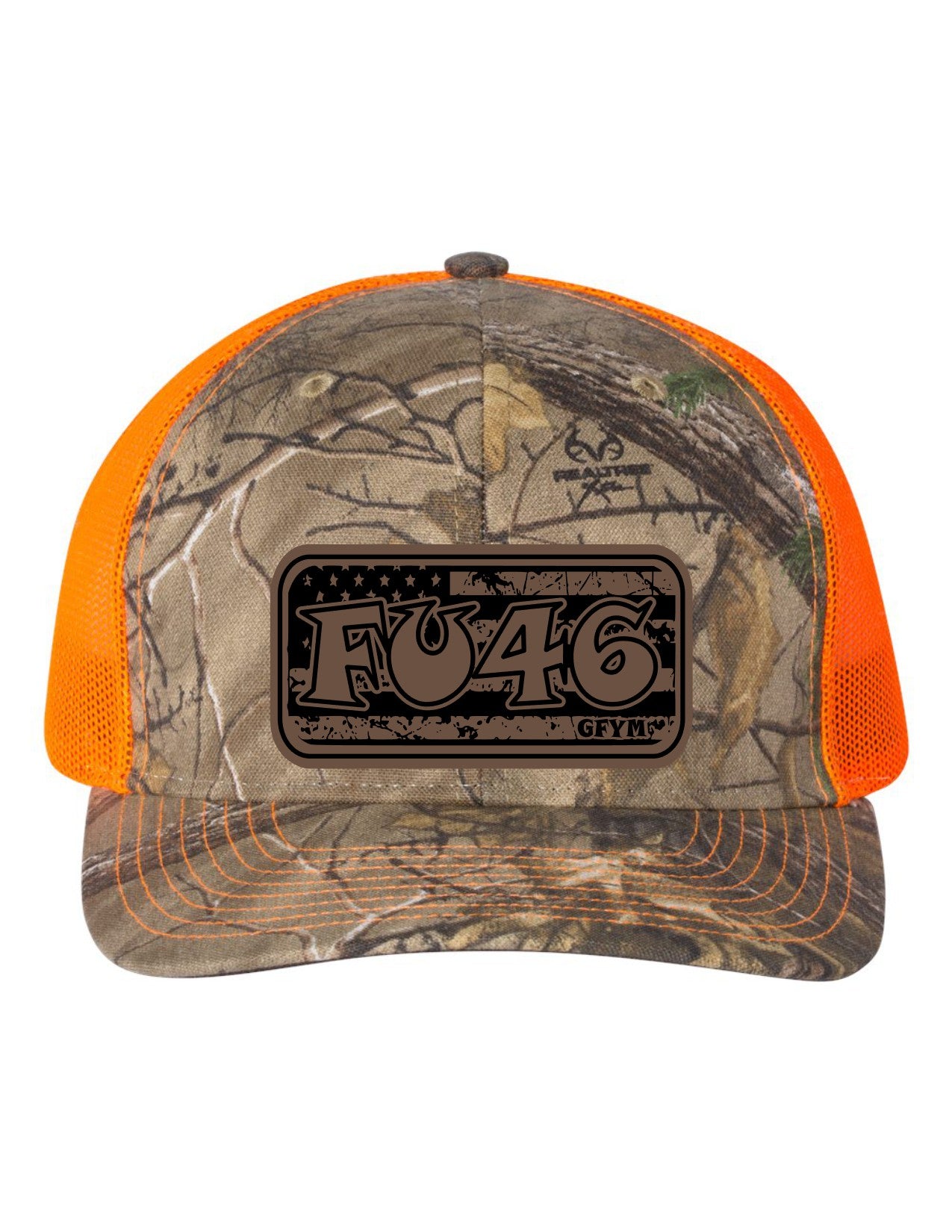 FU46 Leather Patch Richardson 112 Trucker Hat