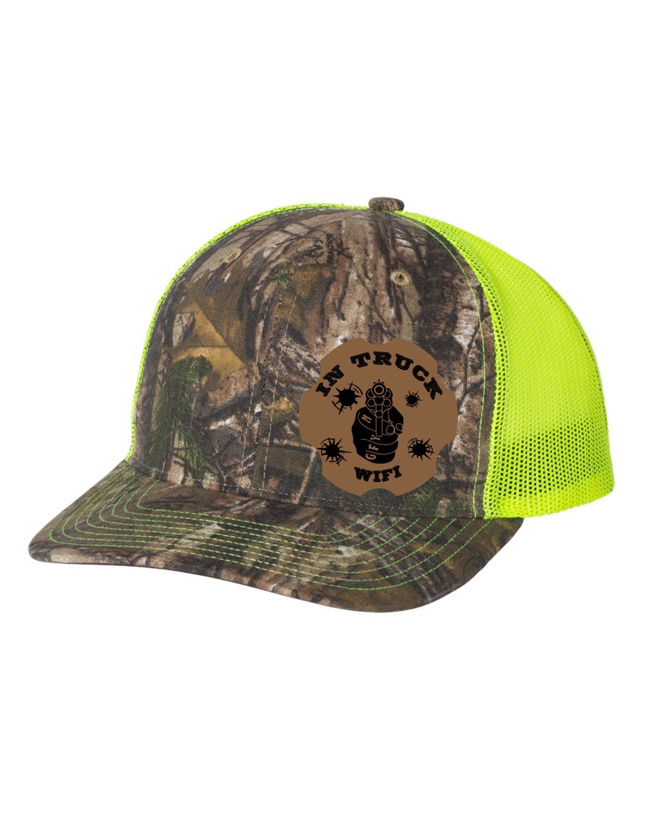 In Truck WiFi Leather Patch Richardson 112 Trucker Hat