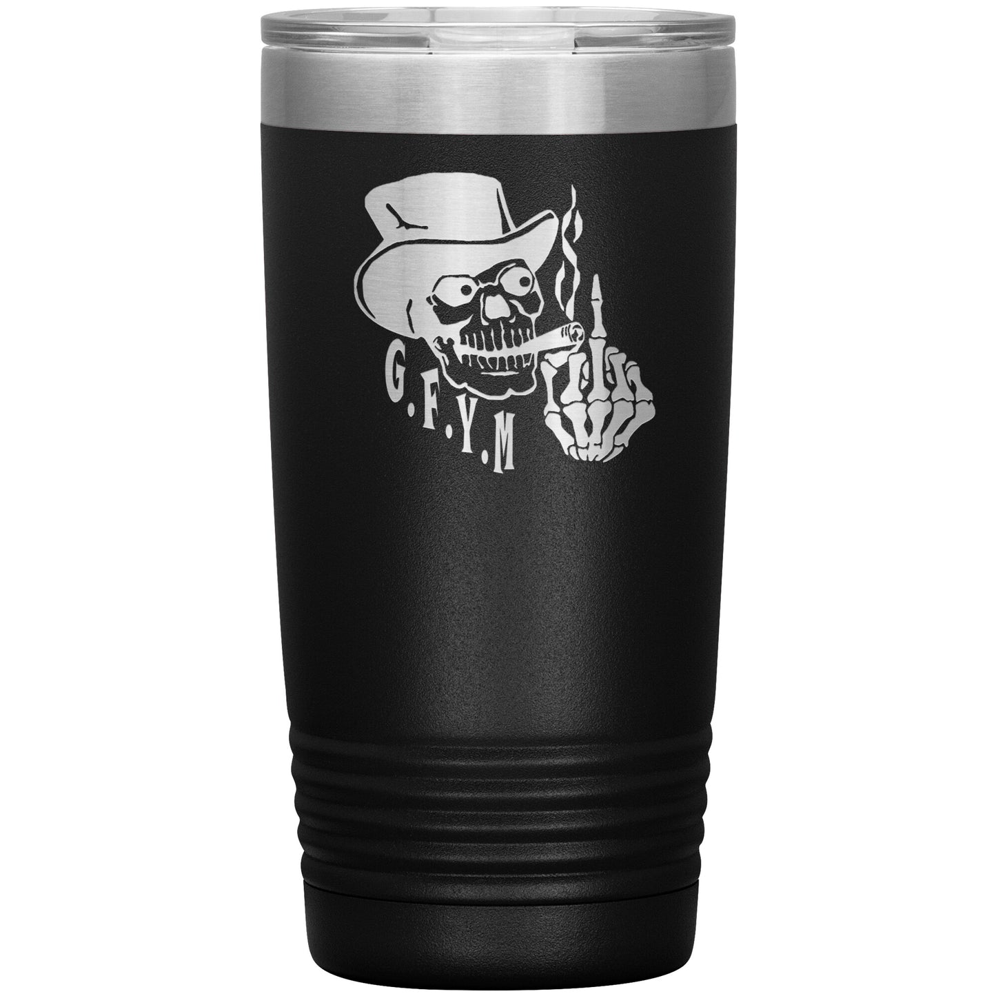 GYFM Smoking Skull Laser Etched 20oz Tumblers