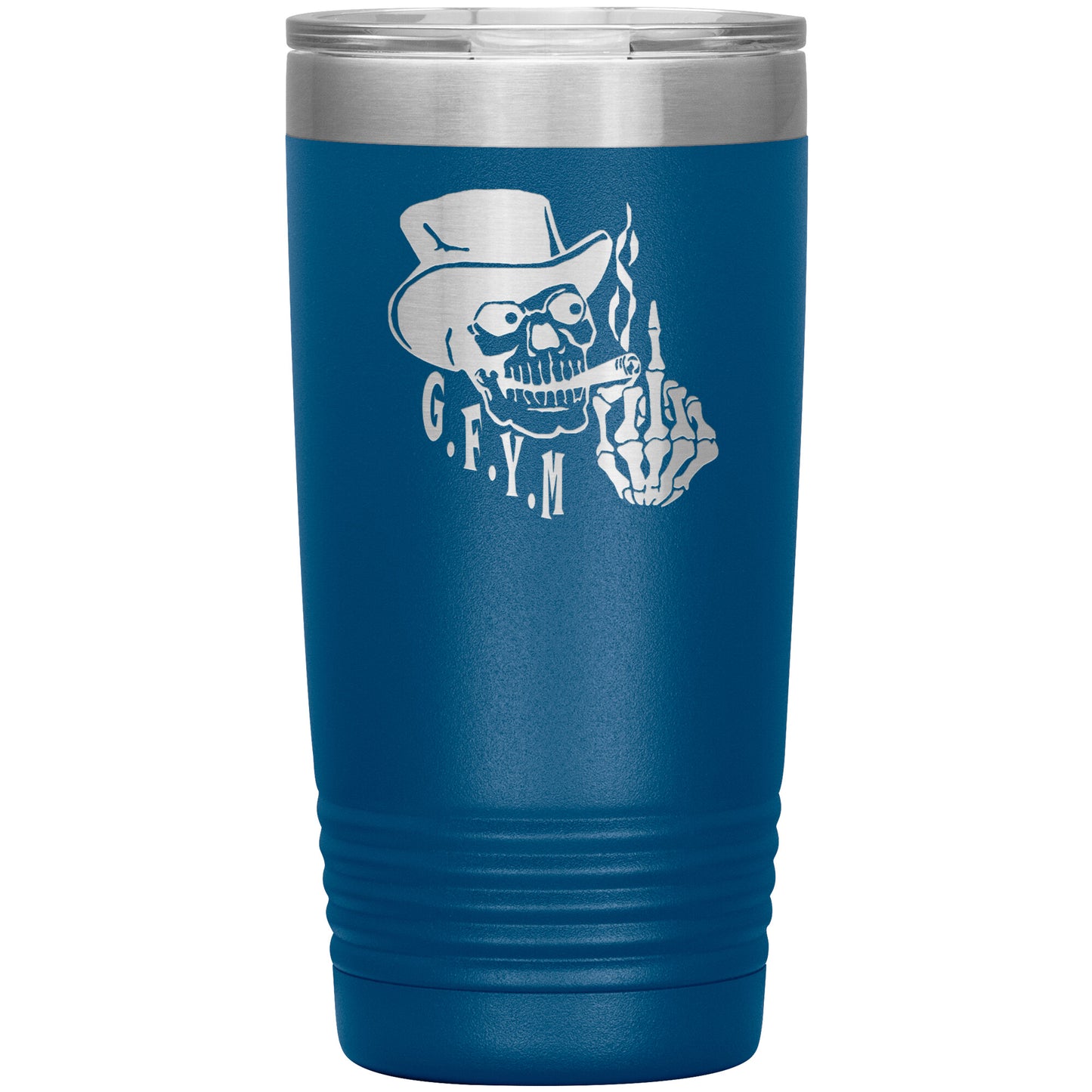 GYFM Smoking Skull Laser Etched 20oz Tumblers
