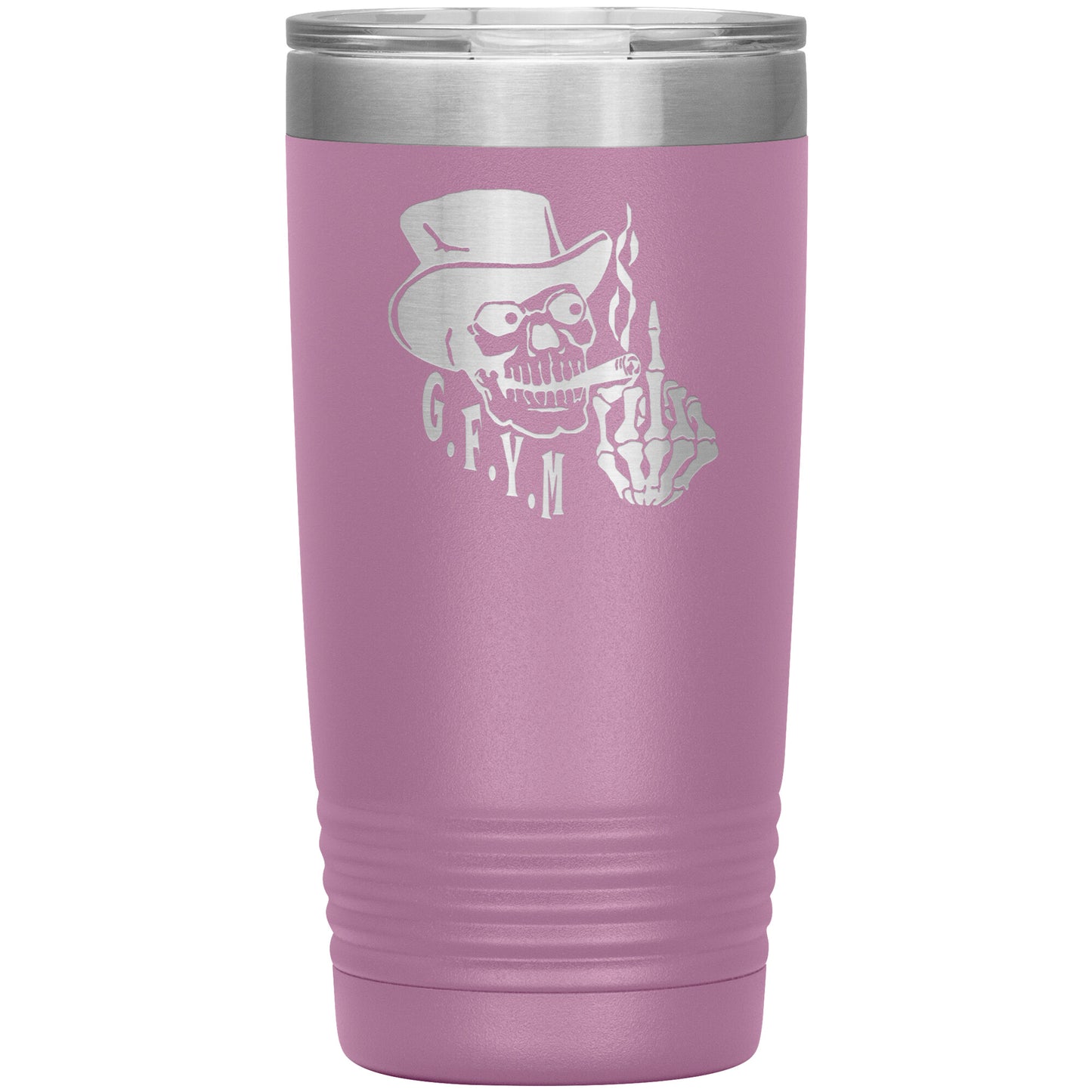 GYFM Smoking Skull Laser Etched 20oz Tumblers