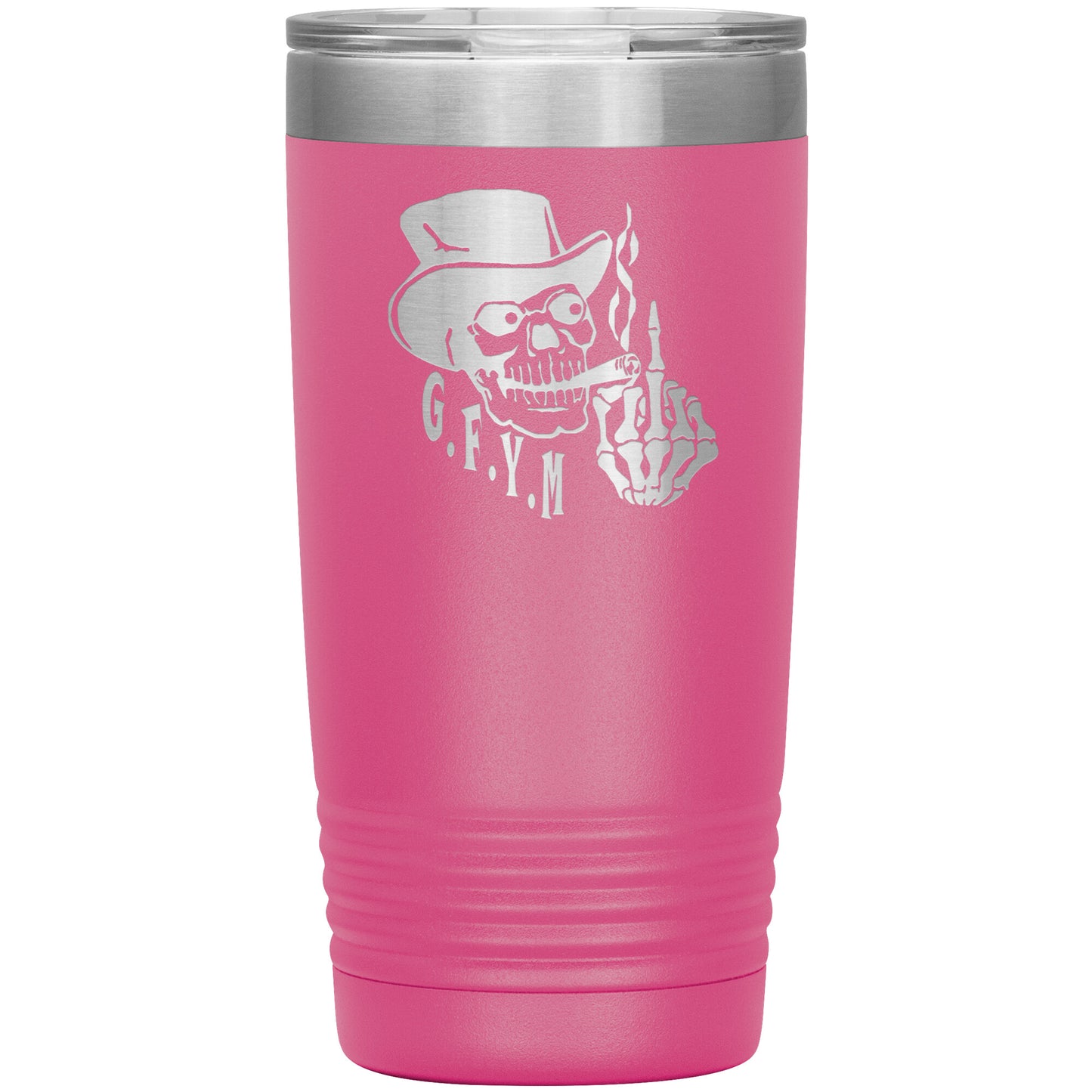 GYFM Smoking Skull Laser Etched 20oz Tumblers