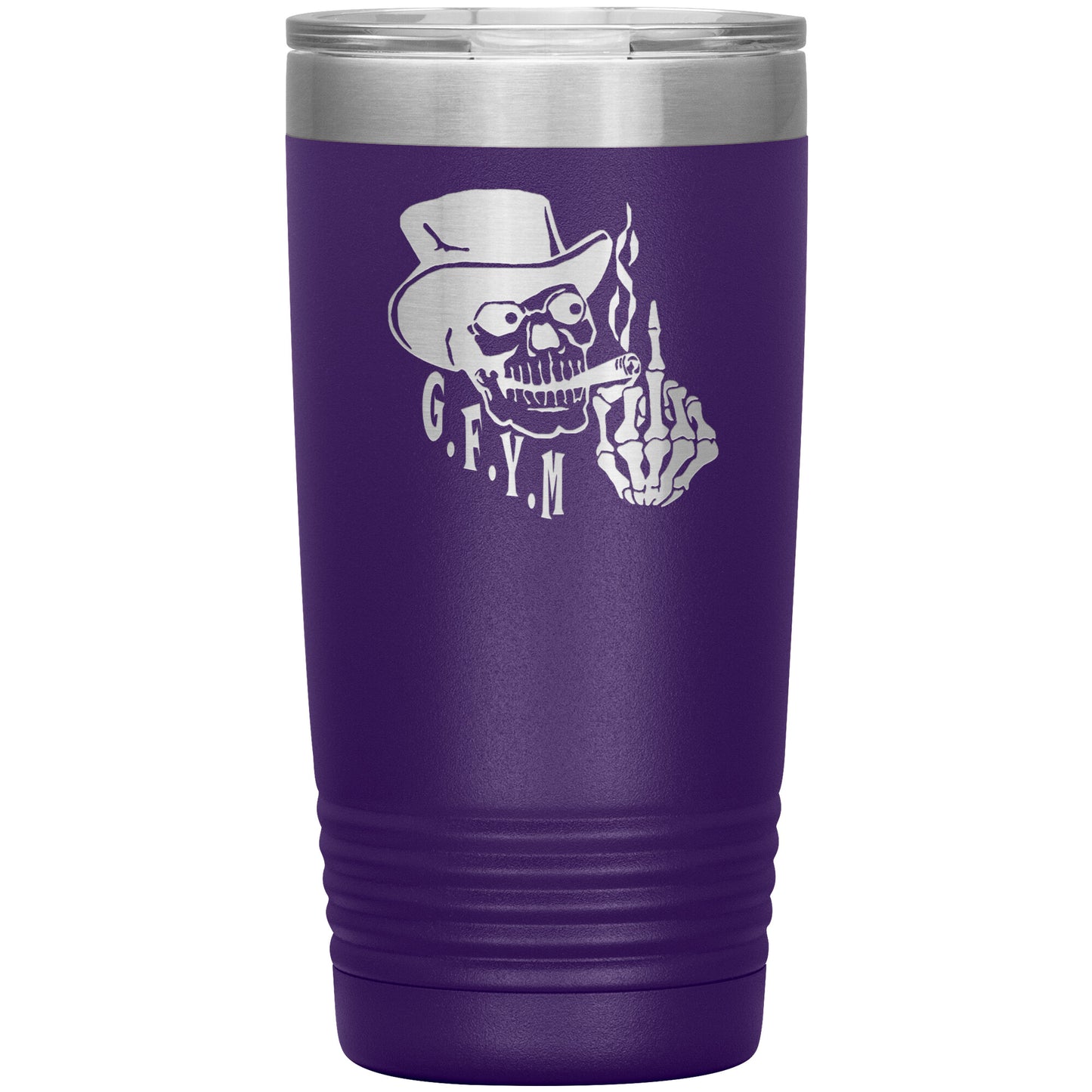 GYFM Smoking Skull Laser Etched 20oz Tumblers