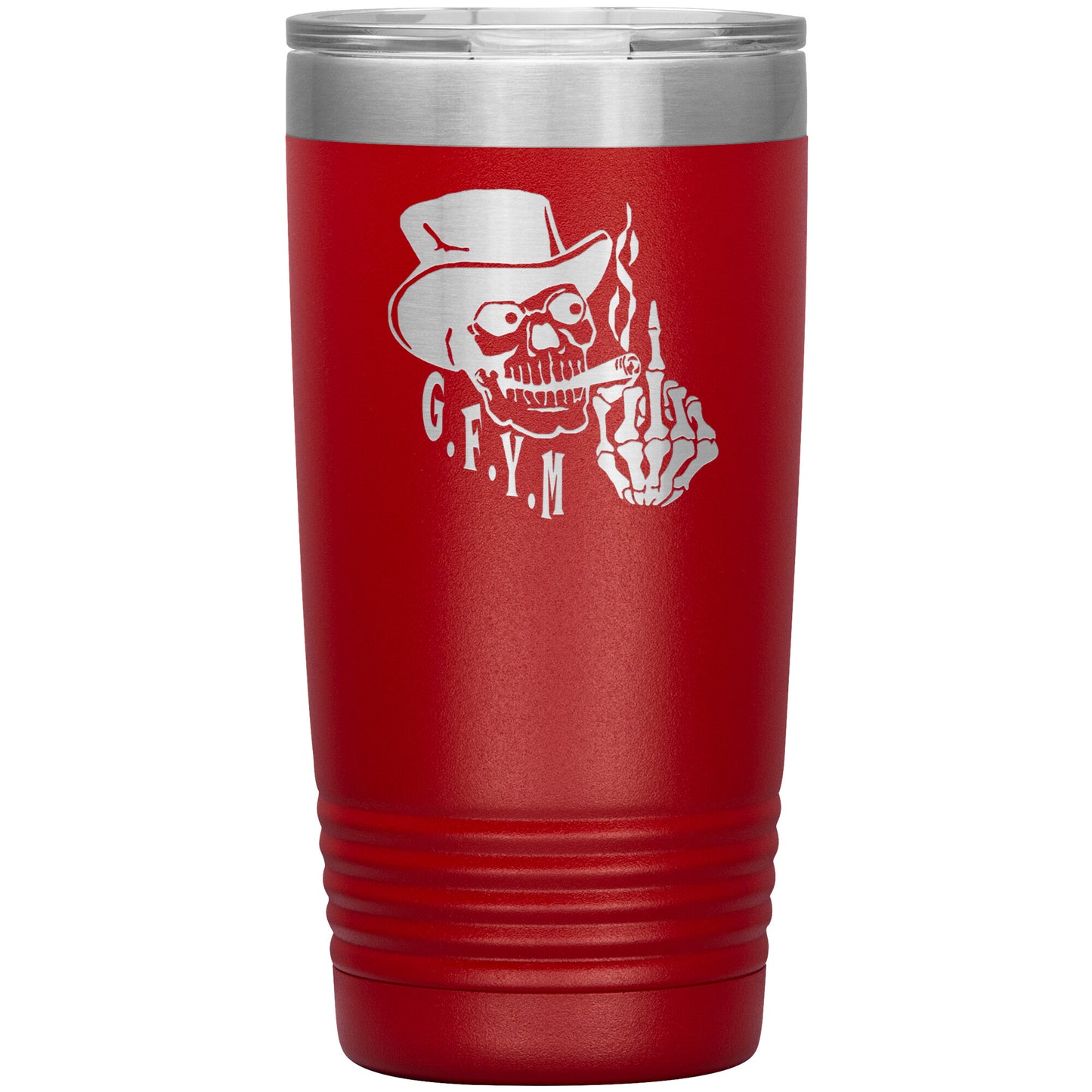 GYFM Smoking Skull Laser Etched 20oz Tumblers
