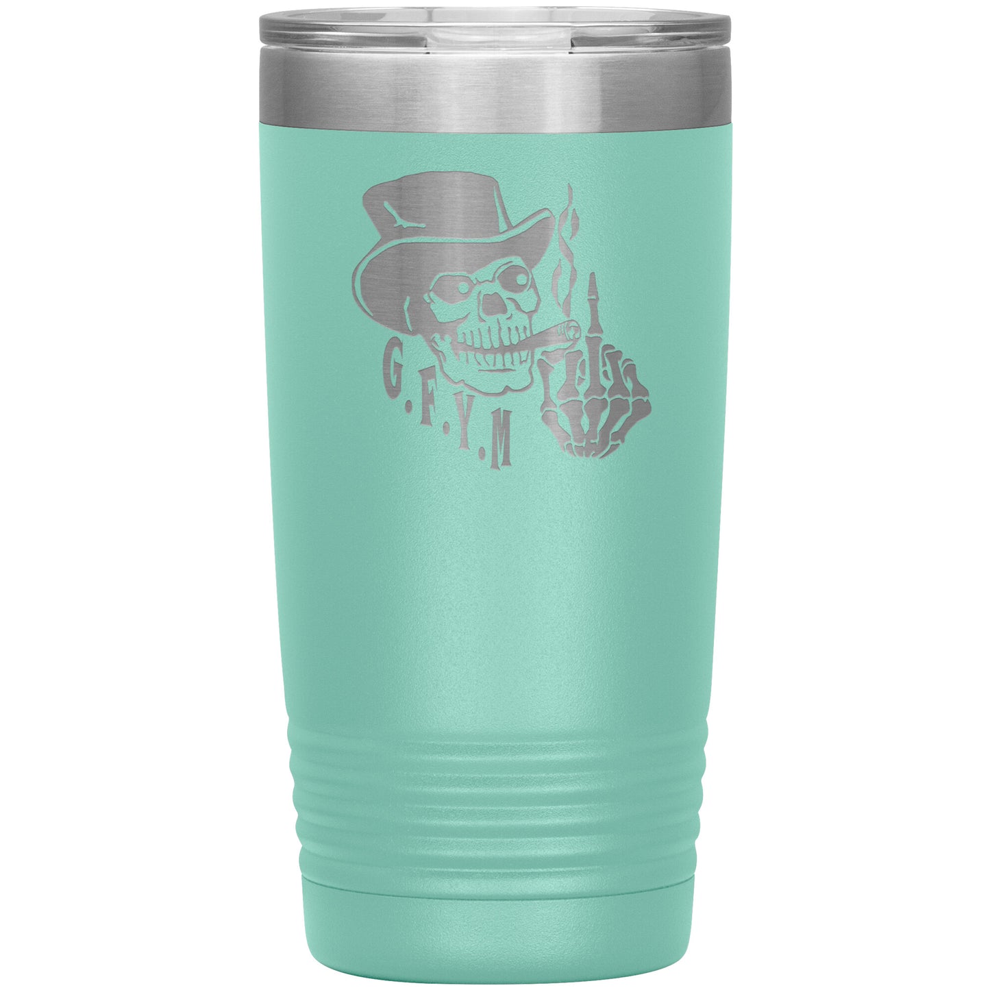 GYFM Smoking Skull Laser Etched 20oz Tumblers