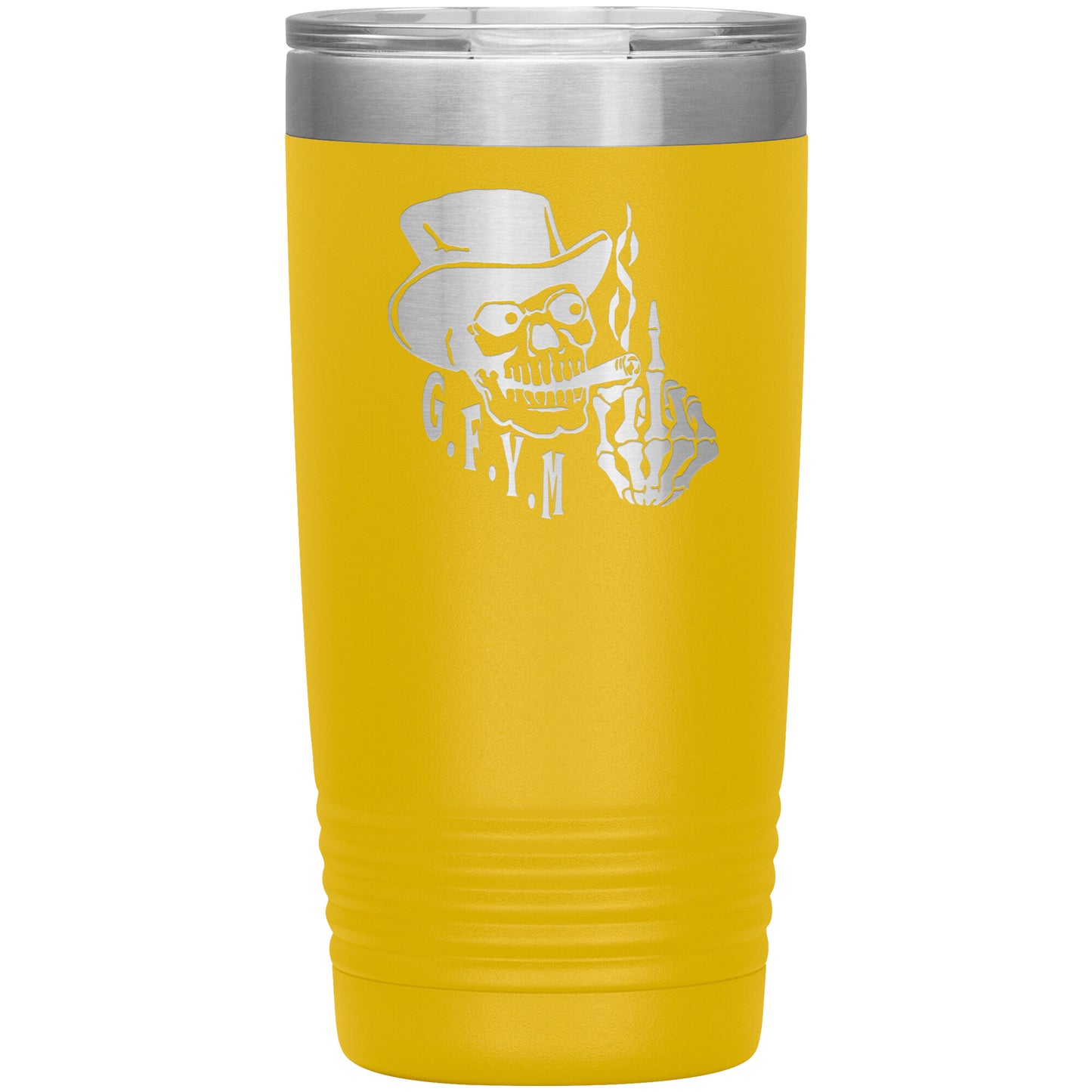 GYFM Smoking Skull Laser Etched 20oz Tumblers
