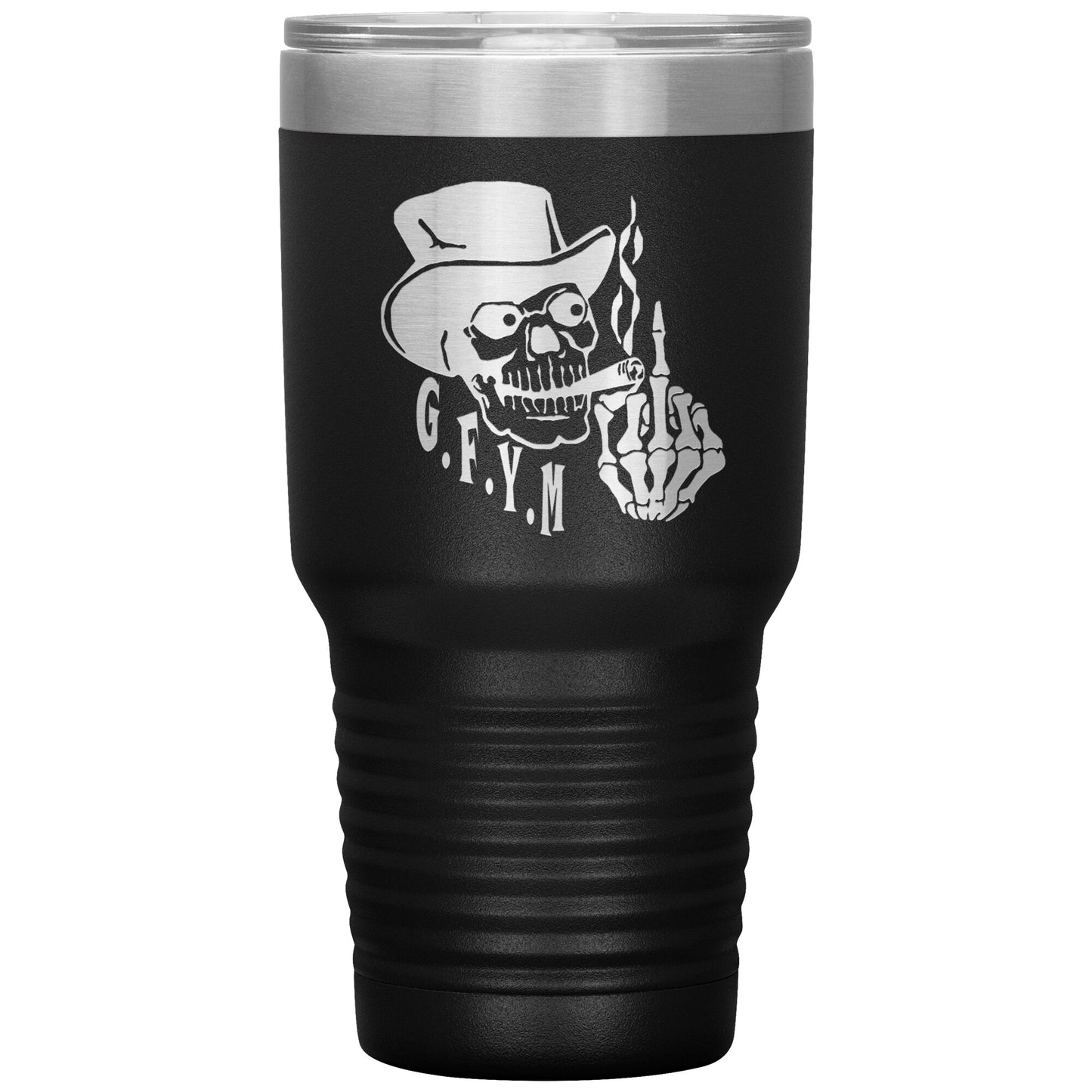 GYFM Smoking Skull Laser Etched 30oz Tumblers