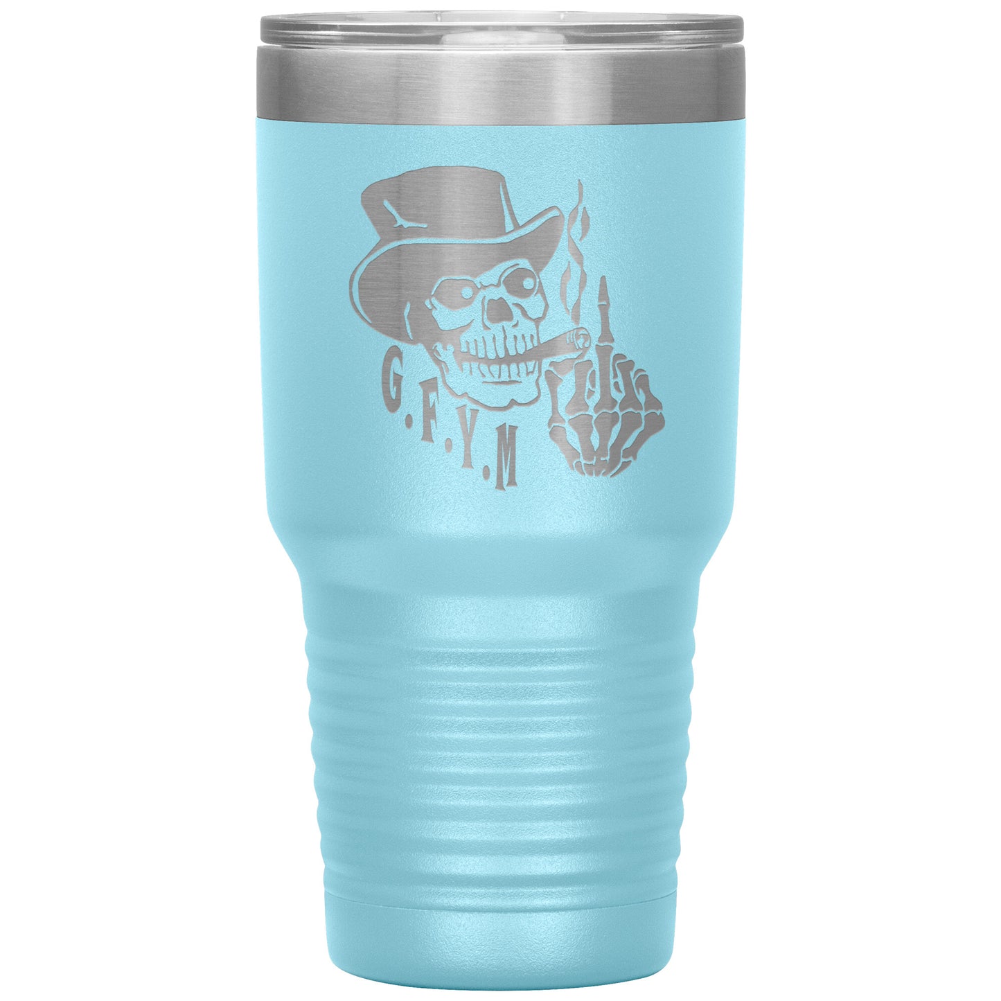 GYFM Smoking Skull Laser Etched 30oz Tumblers