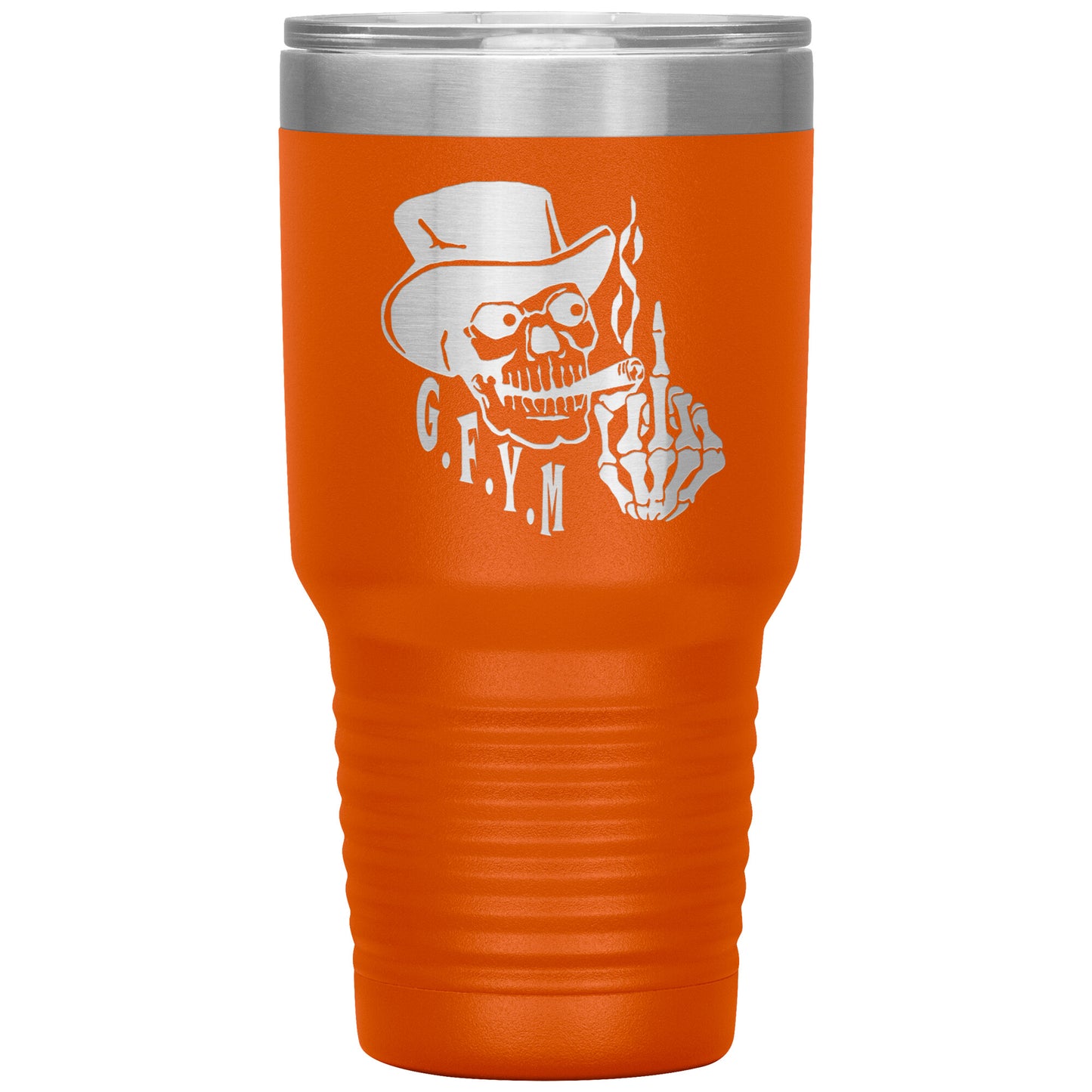 GYFM Smoking Skull Laser Etched 30oz Tumblers