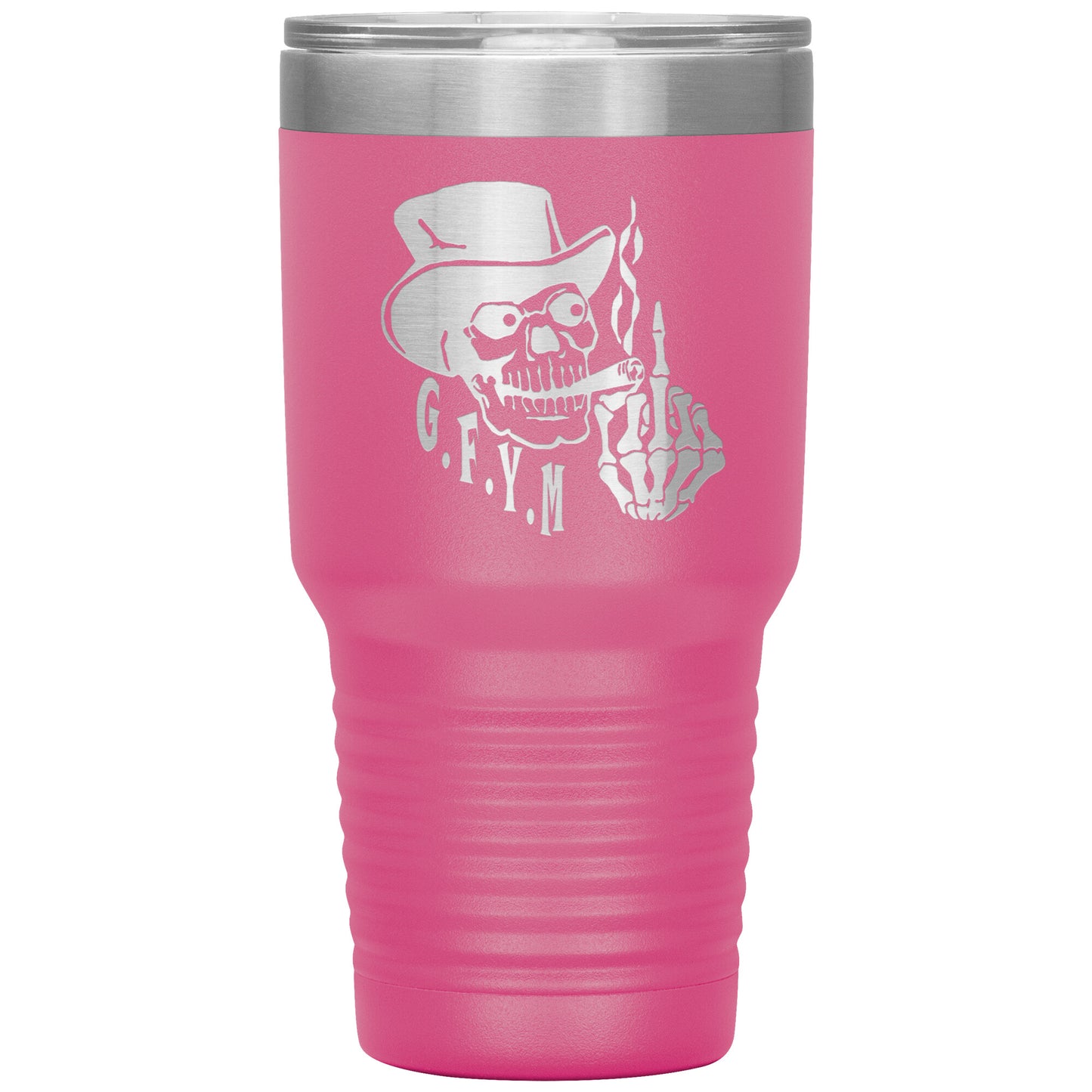 GYFM Smoking Skull Laser Etched 30oz Tumblers