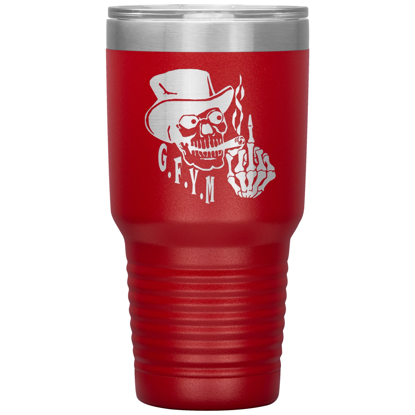 GYFM Smoking Skull Laser Etched 30oz Tumblers