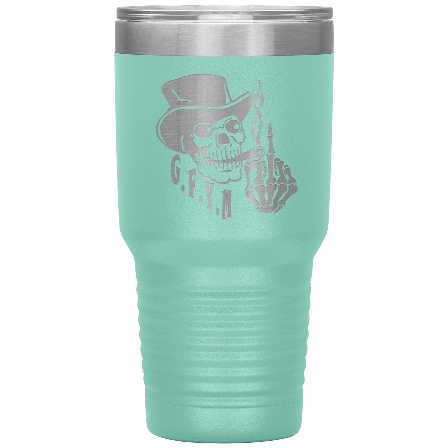 GYFM Smoking Skull Laser Etched 30oz Tumblers