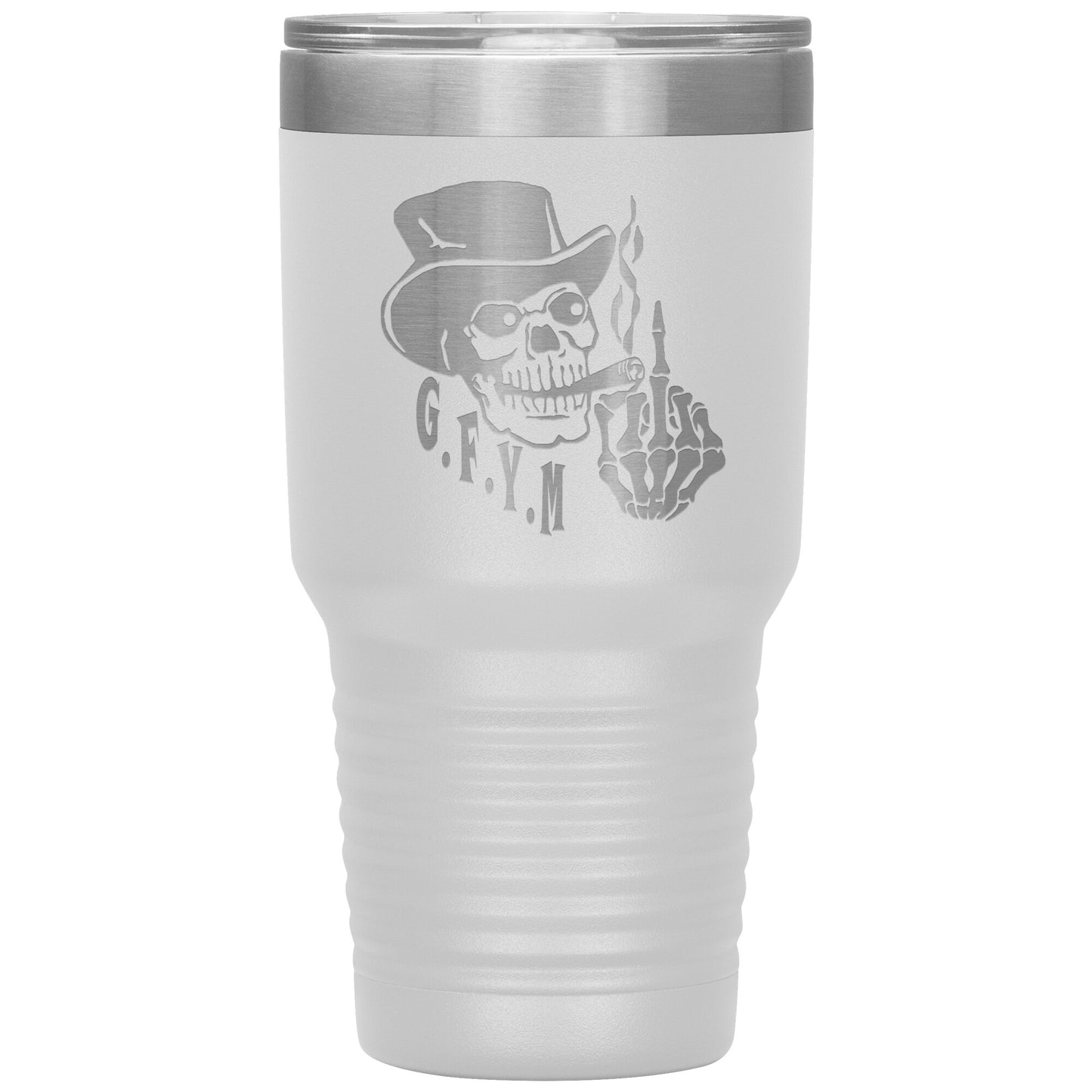 GYFM Smoking Skull Laser Etched 30oz Tumblers
