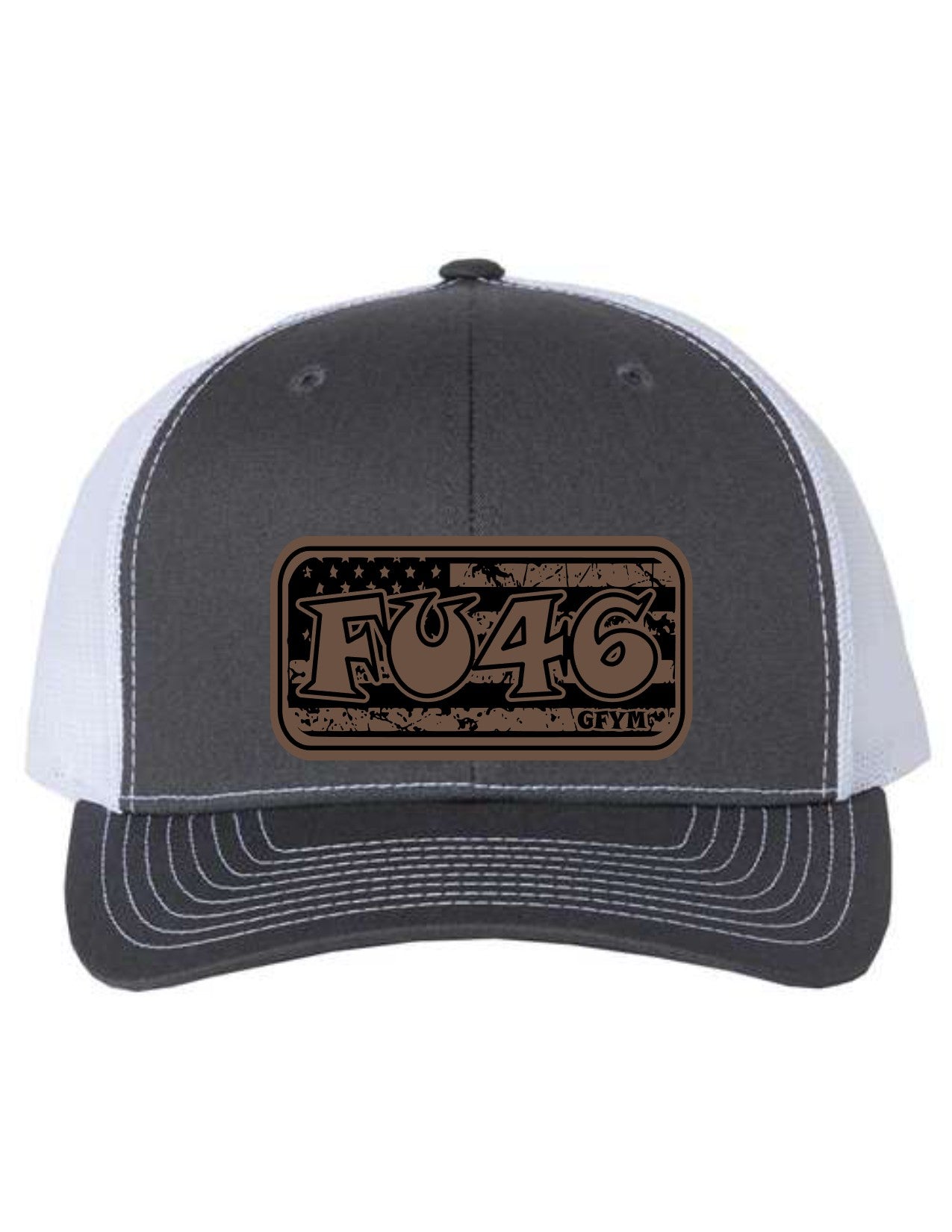 FU46 Leather Patch Richardson 112 Trucker Hat