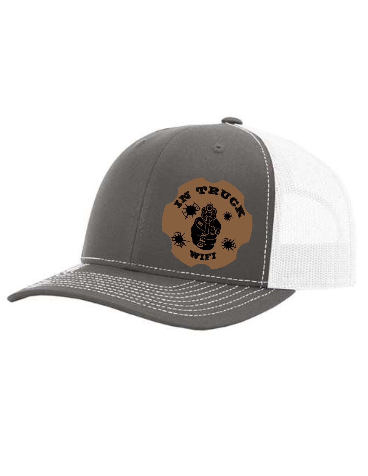 In Truck WiFi Leather Patch Richardson 112 Trucker Hat