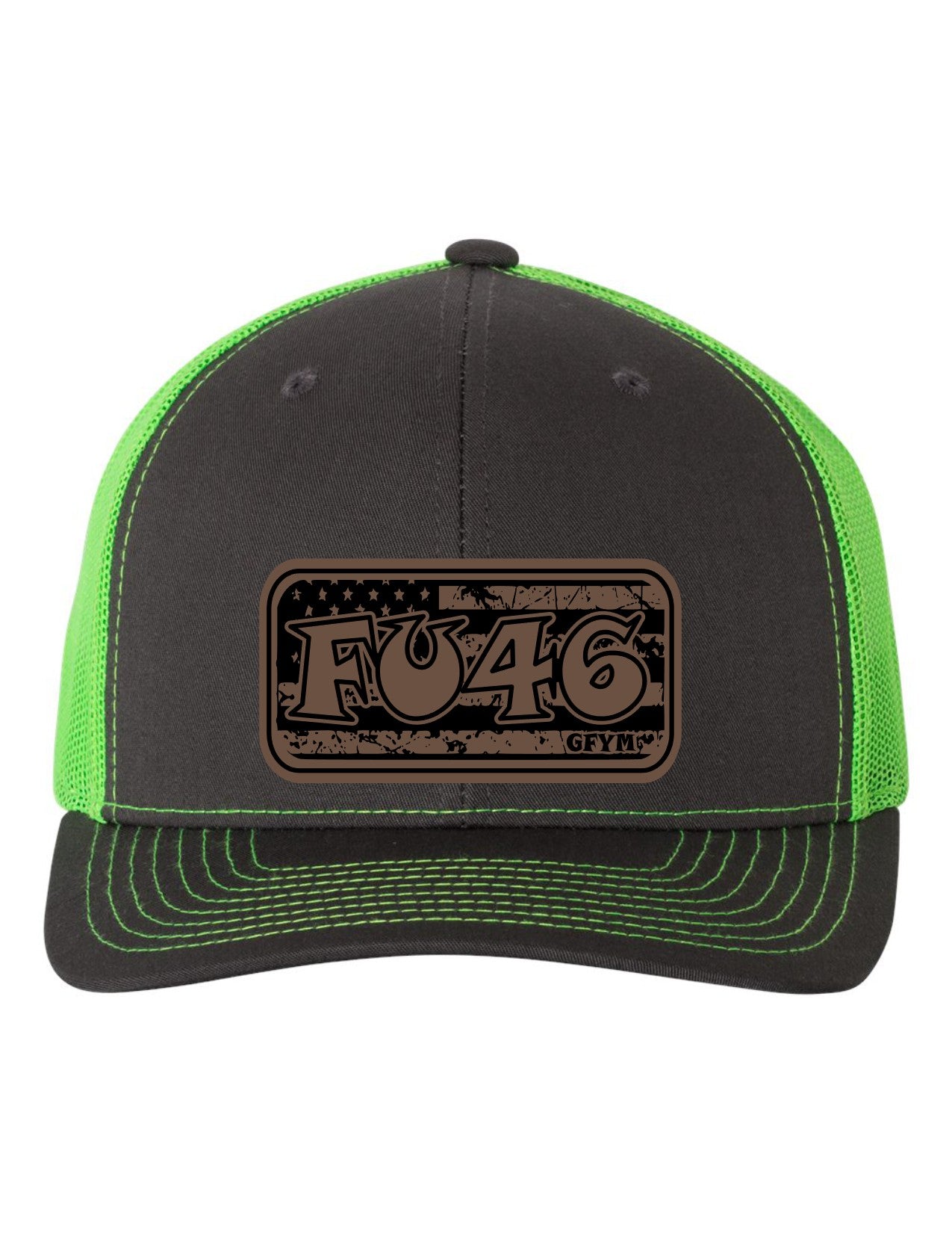 FU46 Leather Patch Richardson 112 Trucker Hat