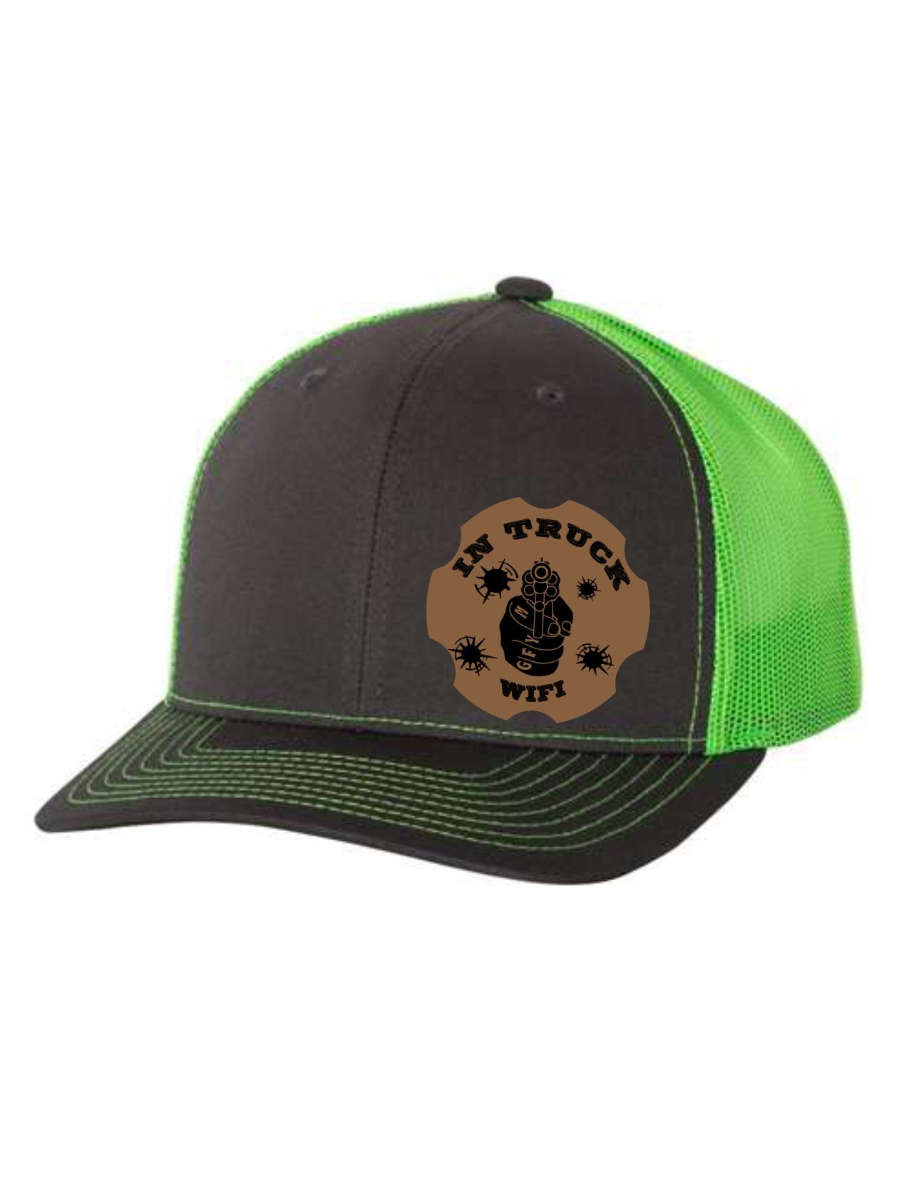 In Truck WiFi Leather Patch Richardson 112 Trucker Hat
