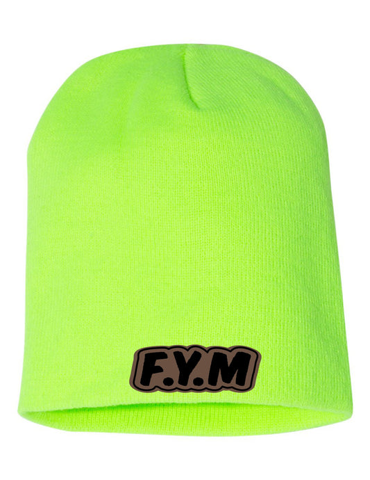 FYM Leather Patch Beanie