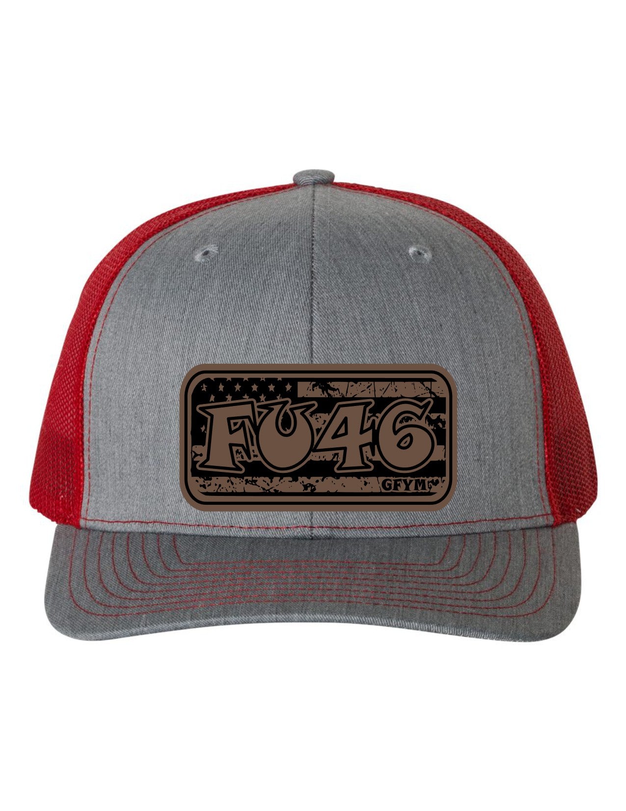 FU46 Leather Patch Richardson 112 Trucker Hat