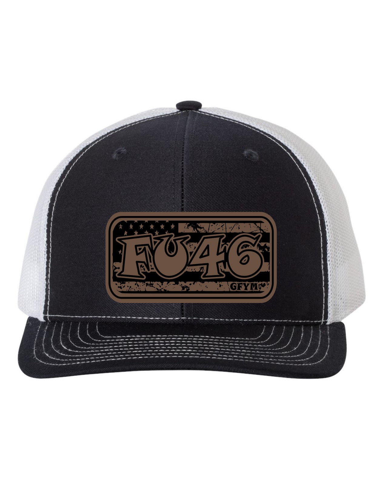 FU46 Leather Patch Richardson 112 Trucker Hat