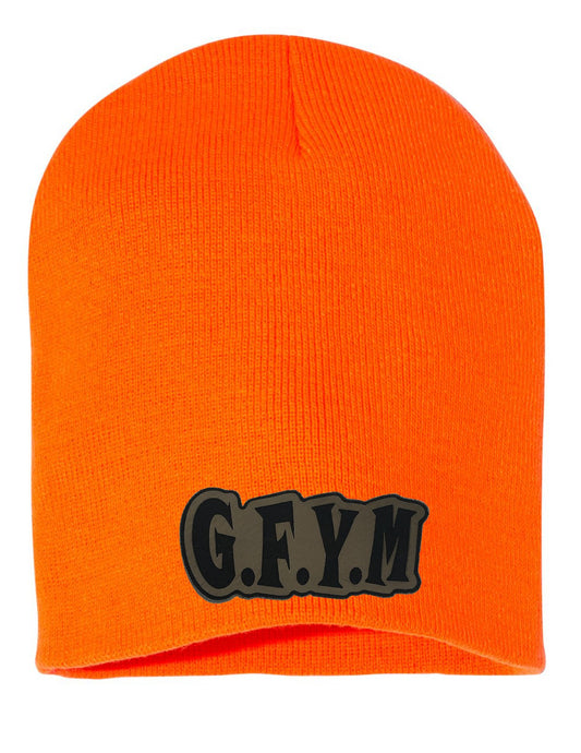 GFYM Leather Patch Beanie