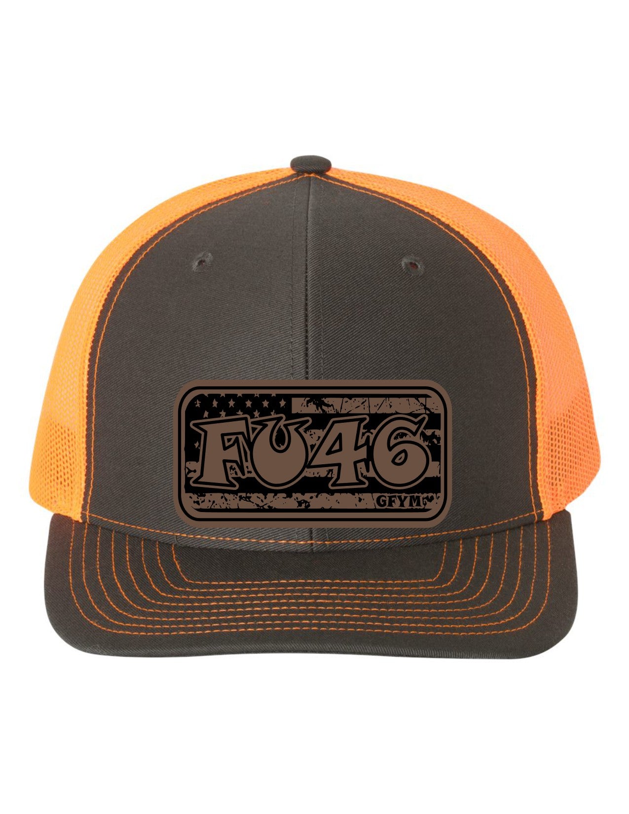 FU46 Leather Patch Richardson 112 Trucker Hat