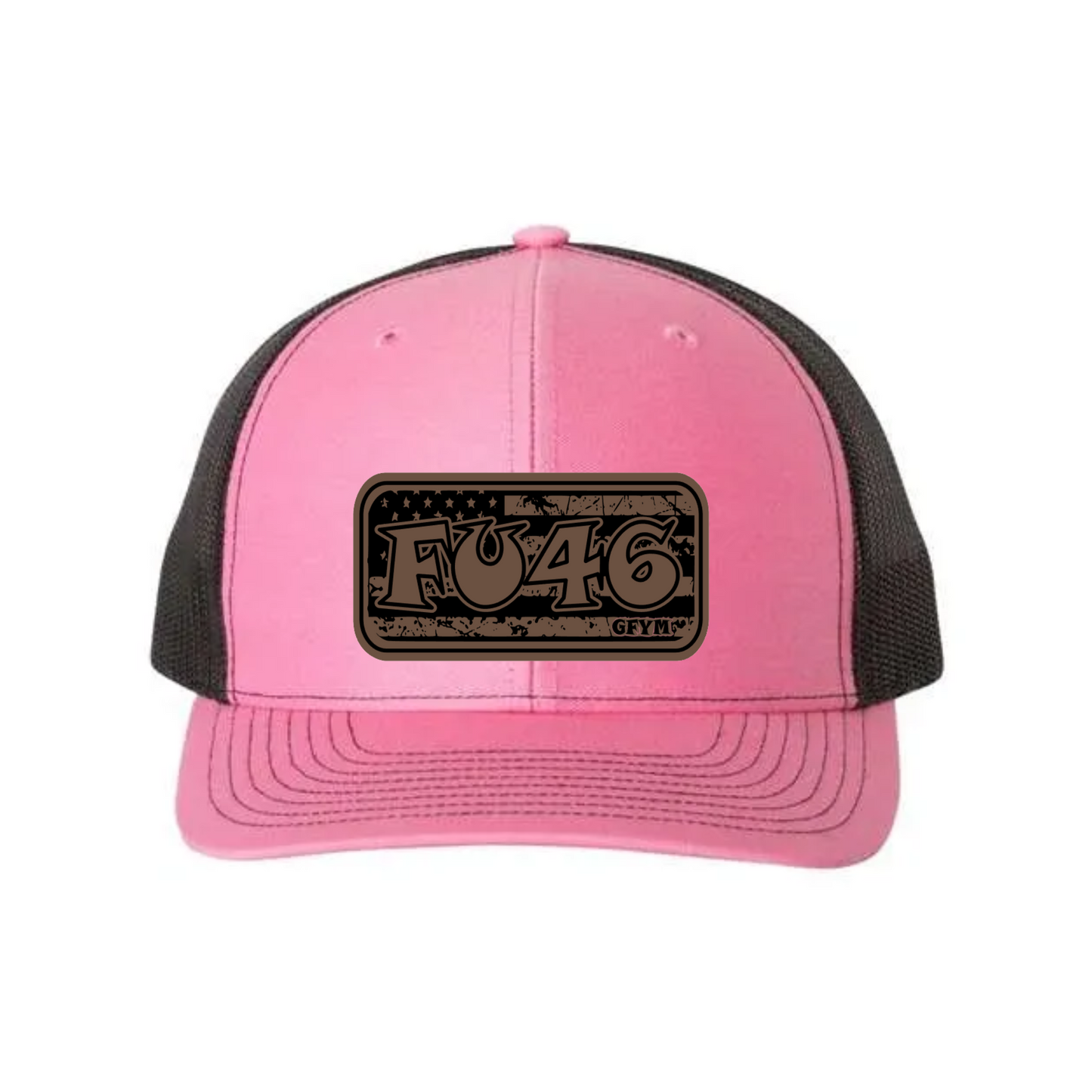 FU46 Leather Patch Richardson 112 Trucker Hat
