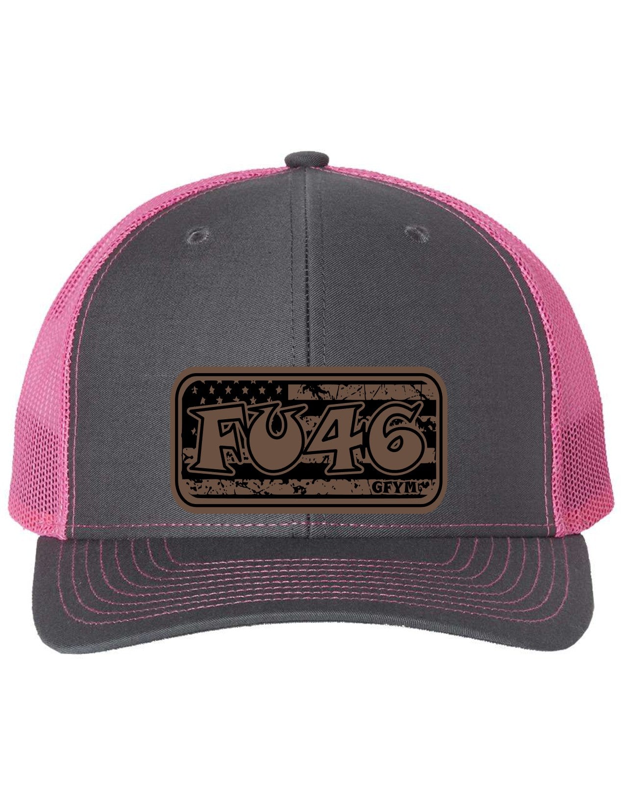 FU46 Leather Patch Richardson 112 Trucker Hat
