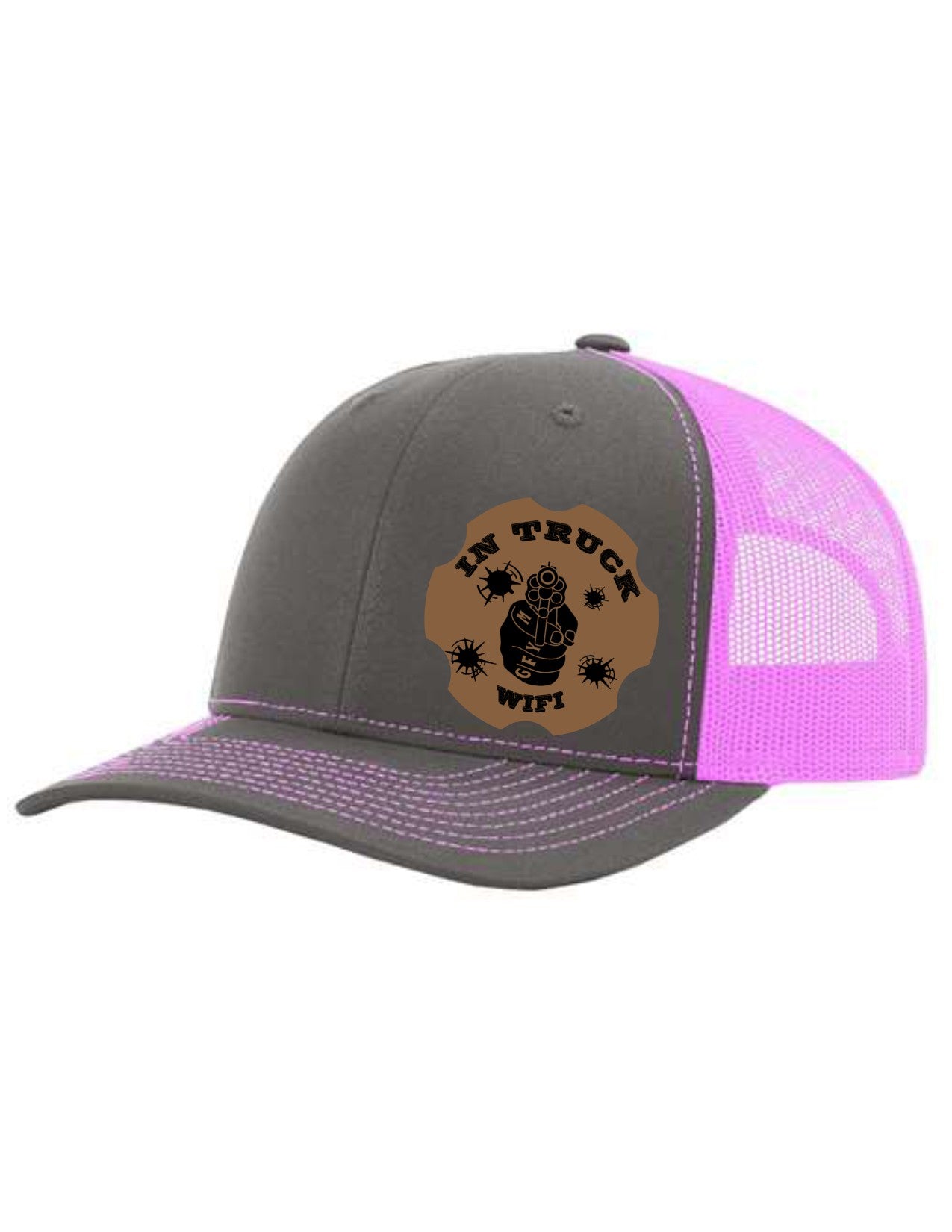 In Truck WiFi Leather Patch Richardson 112 Trucker Hat