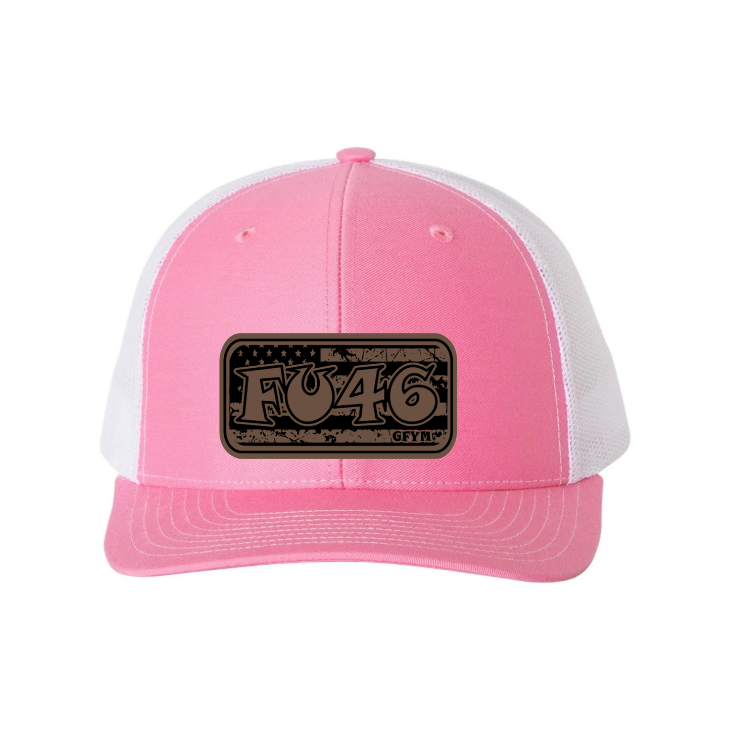 FU46 Leather Patch Richardson 112 Trucker Hat