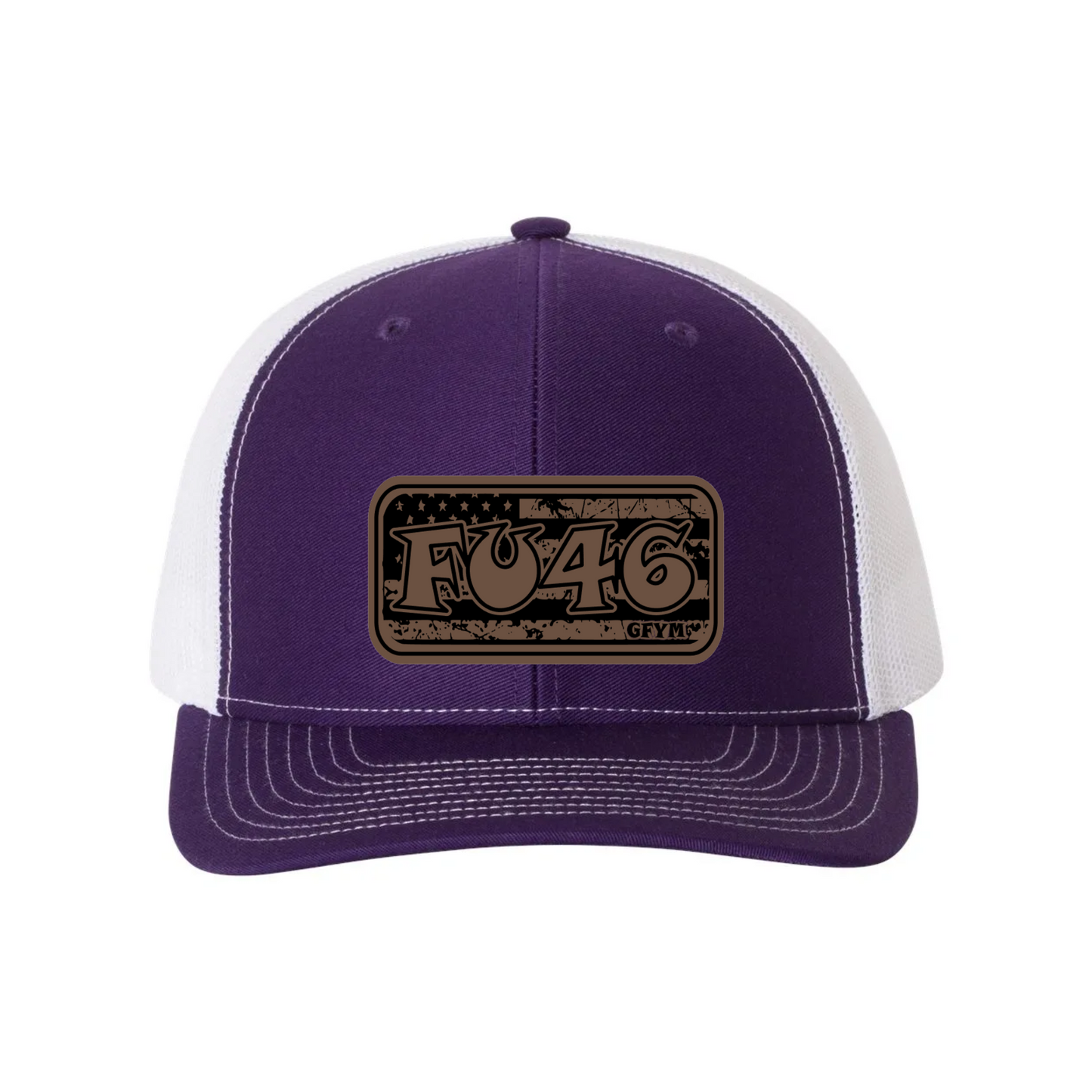 FU46 Leather Patch Richardson 112 Trucker Hat