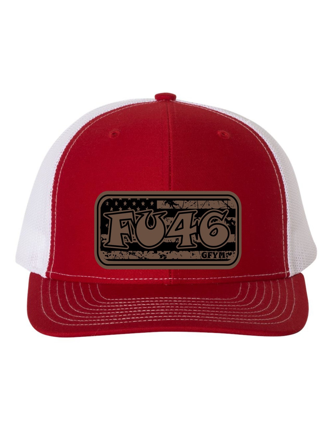 FU46 Leather Patch Richardson 112 Trucker Hat