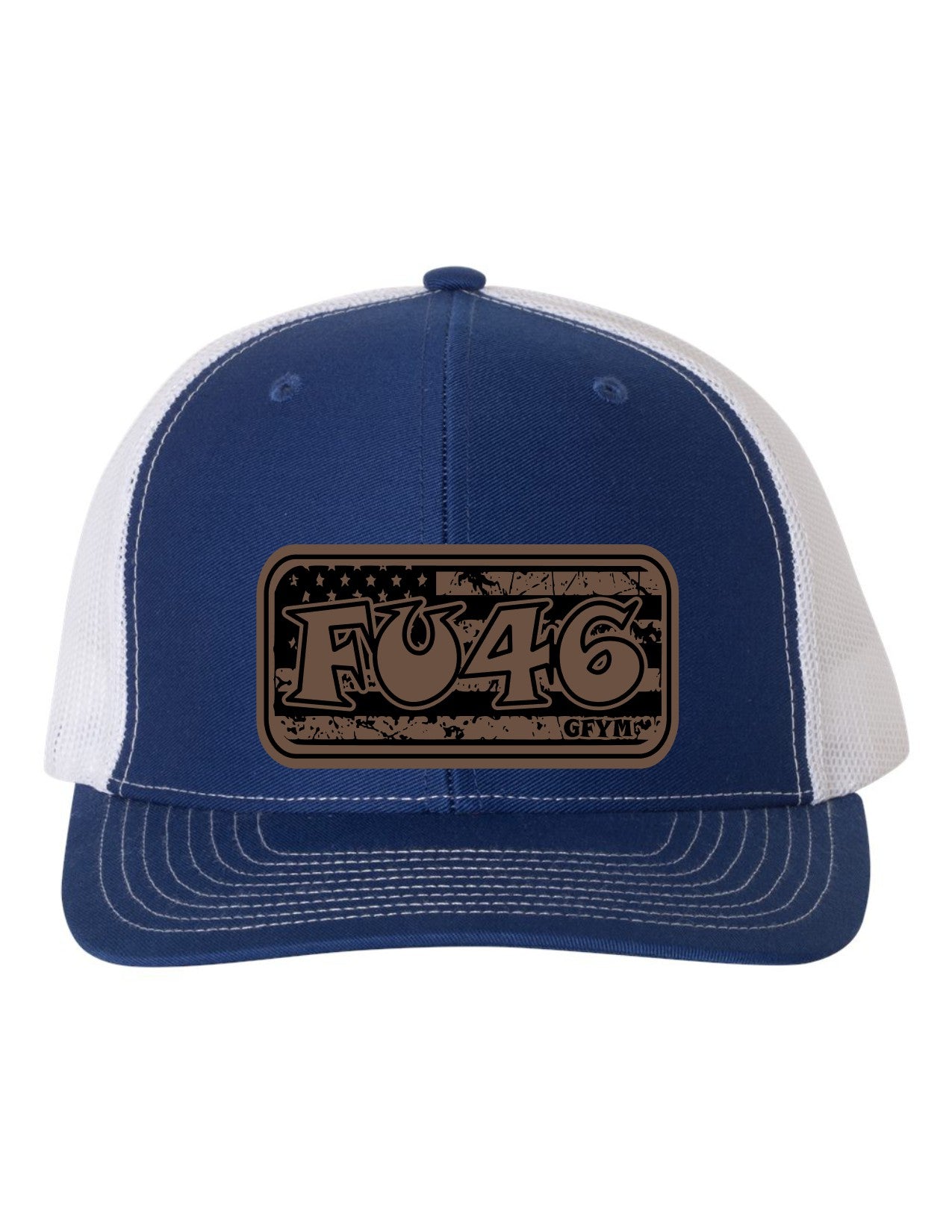FU46 Leather Patch Richardson 112 Trucker Hat
