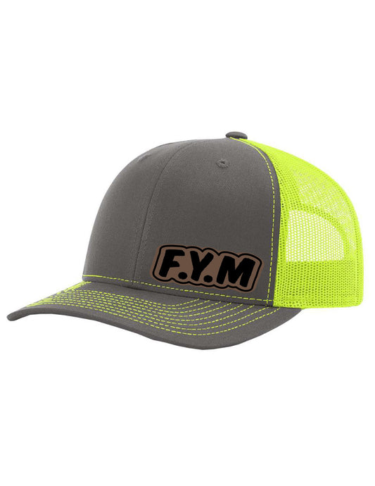F.Y.M Leather Patch Richardson 112 Trucker Hat