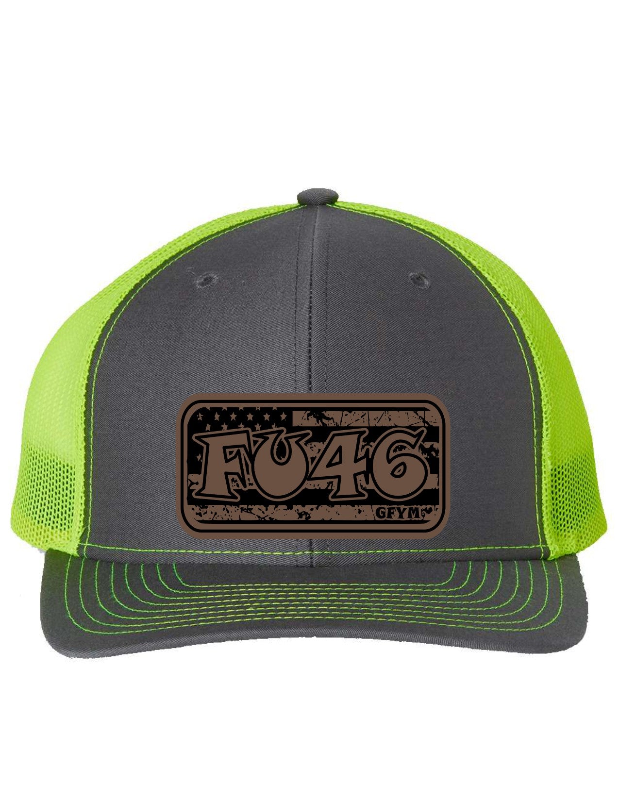 FU46 Leather Patch Richardson 112 Trucker Hat