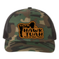 GFYM HAWK TUAH Richardson 112 Trucker Leather Patch Hat