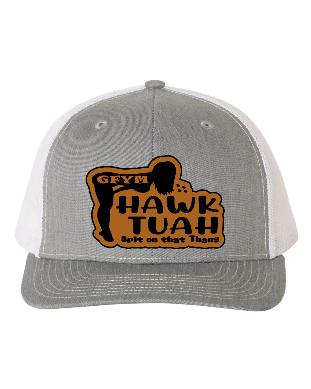 GFYM HAWK TUAH Richardson 112 Trucker Leather Patch Hat