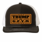 TRUMP or GFYM Richardson 112 Trucker Leather Patch Hat