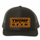 TRUMP or GFYM Richardson 112 Trucker Leather Patch Hat