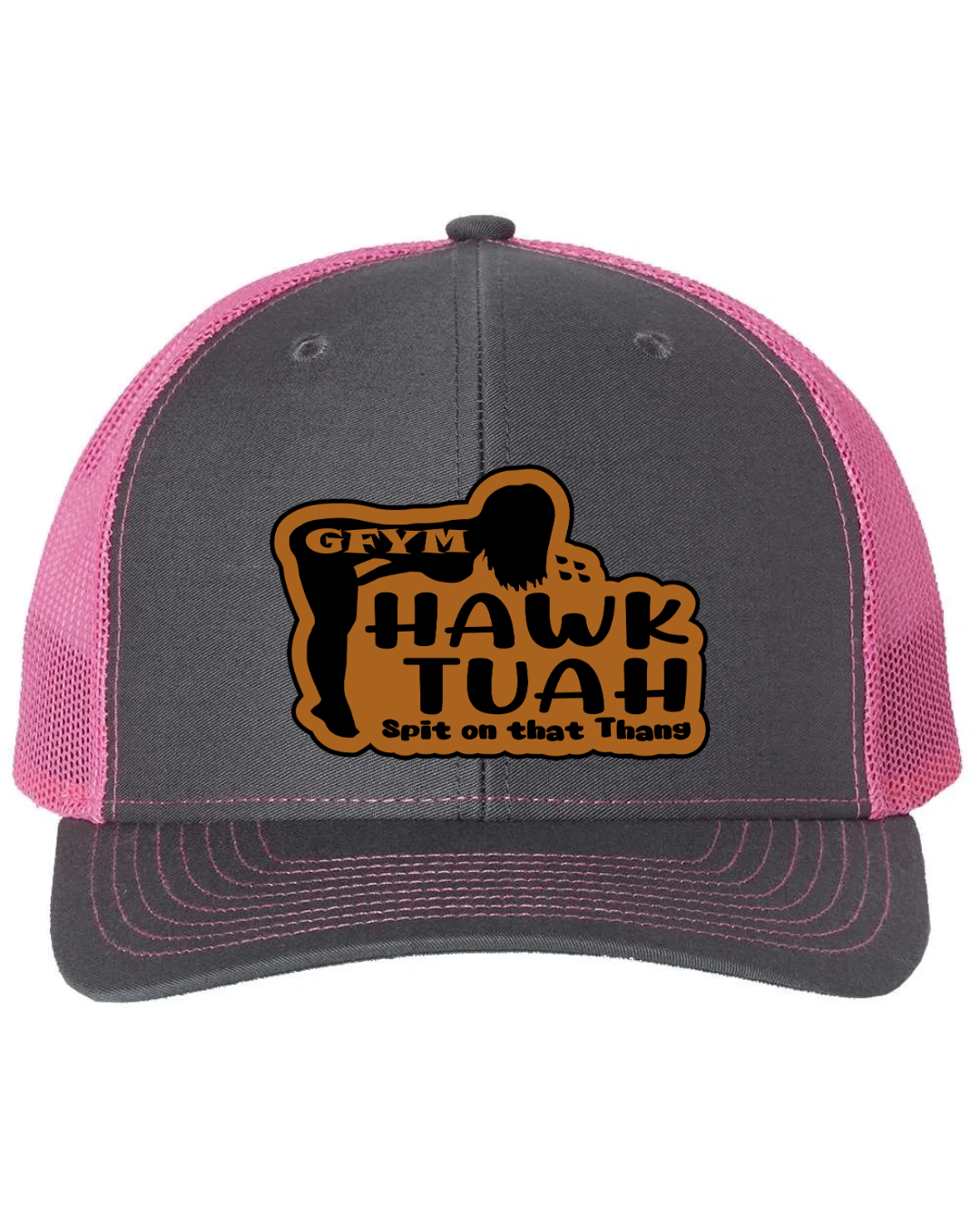 GFYM HAWK TUAH Richardson 112 Trucker Leather Patch Hat