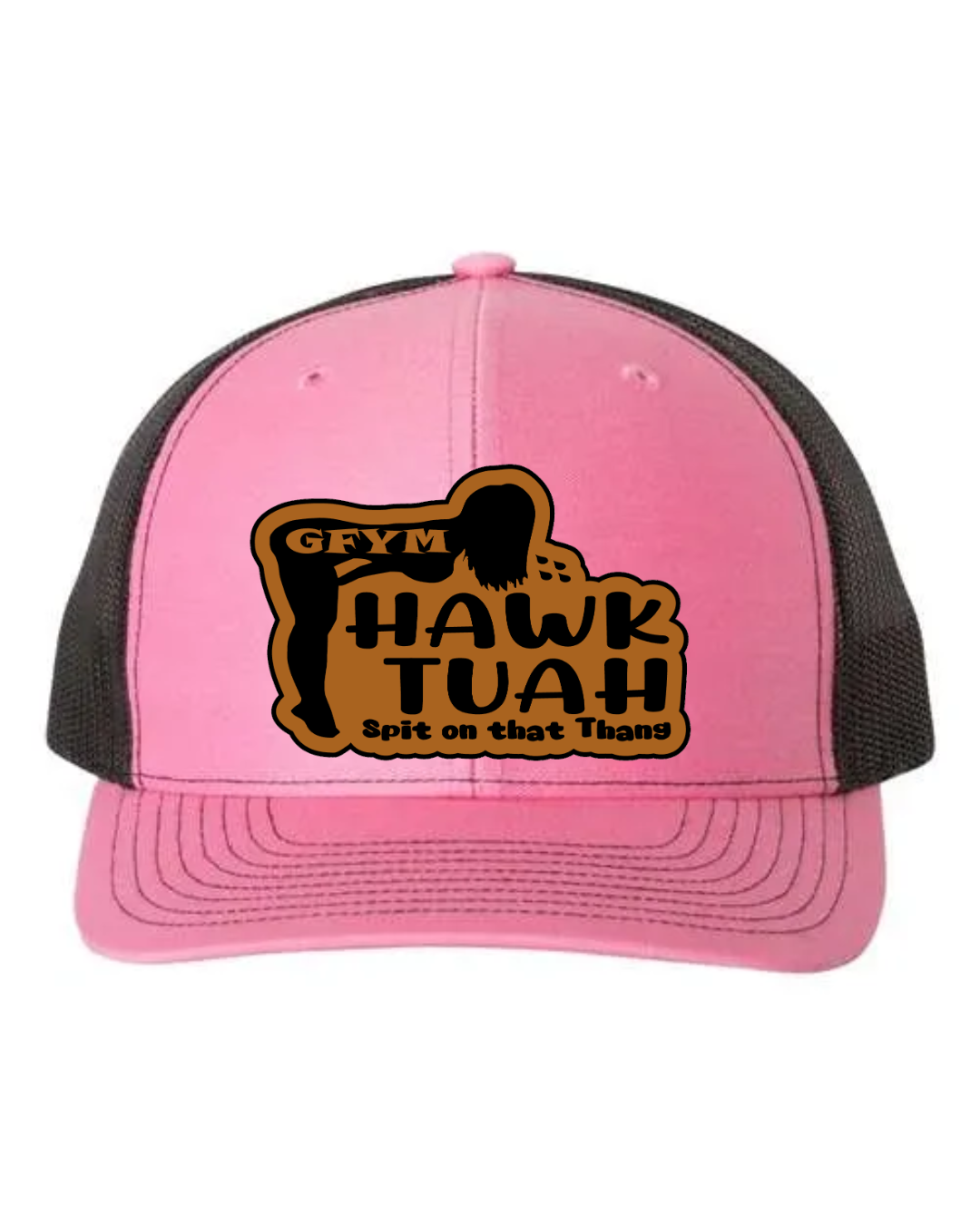 GFYM HAWK TUAH Richardson 112 Trucker Leather Patch Hat