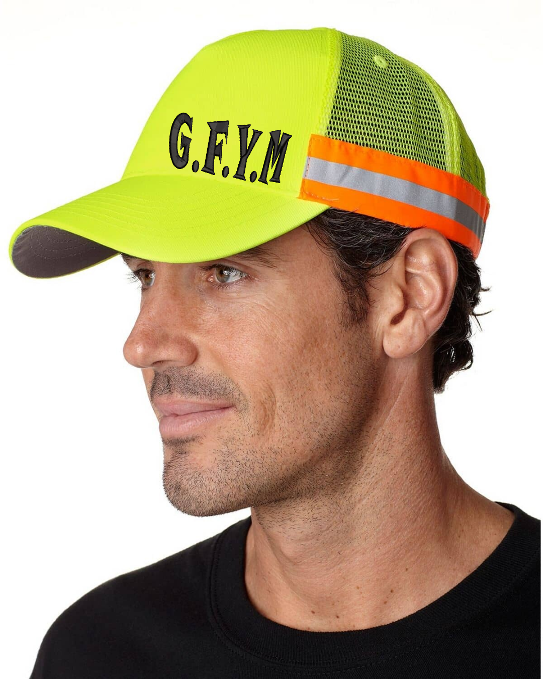 GFYM Embroidered Trucker Reflector High-Visibility Constructed Cap