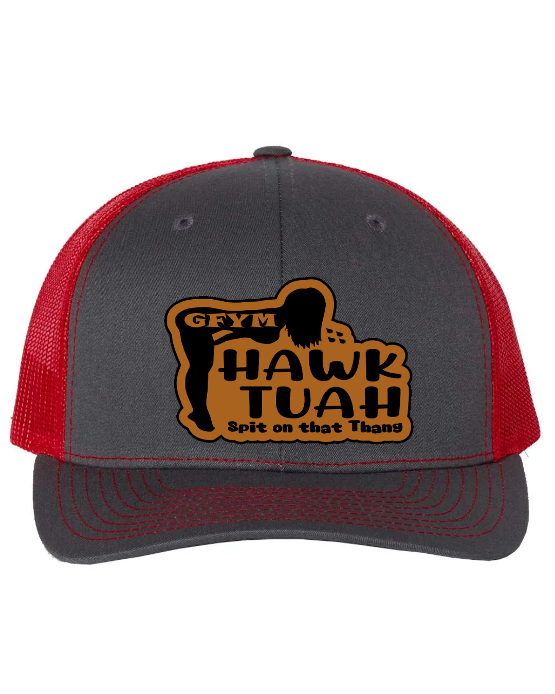 GFYM HAWK TUAH Richardson 112 Trucker Leather Patch Hat