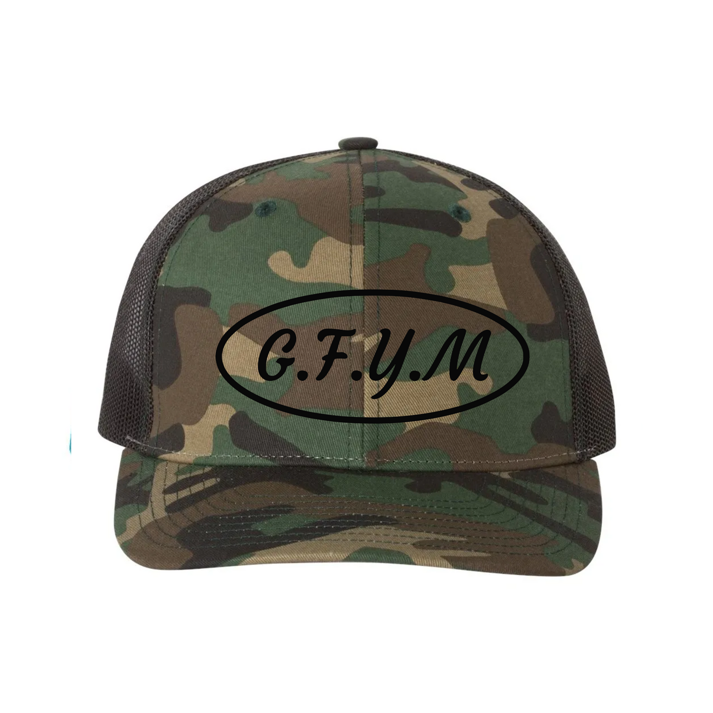 G.F.Y.M Oval Richardson 112 Trucker Hat and Sticker