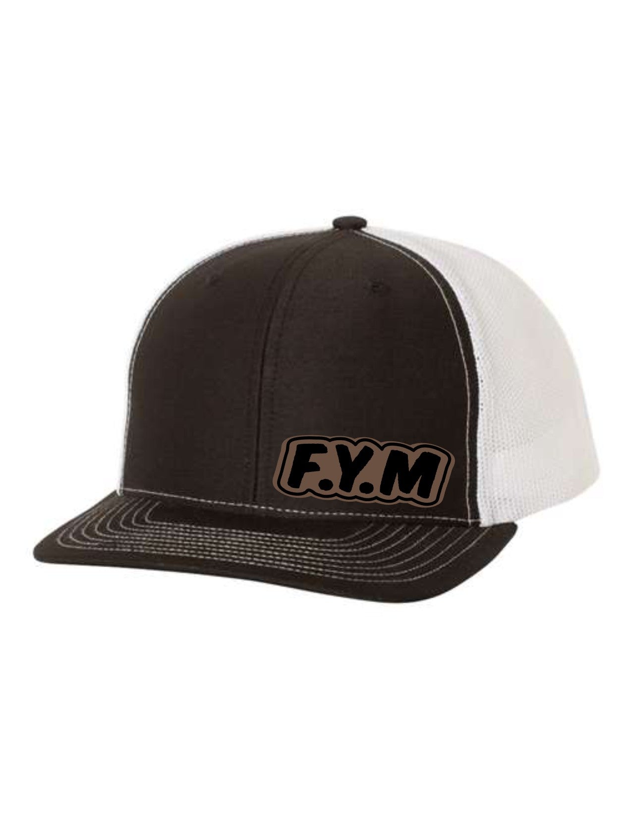 F.Y.M Leather Patch Richardson 112 Trucker Hat